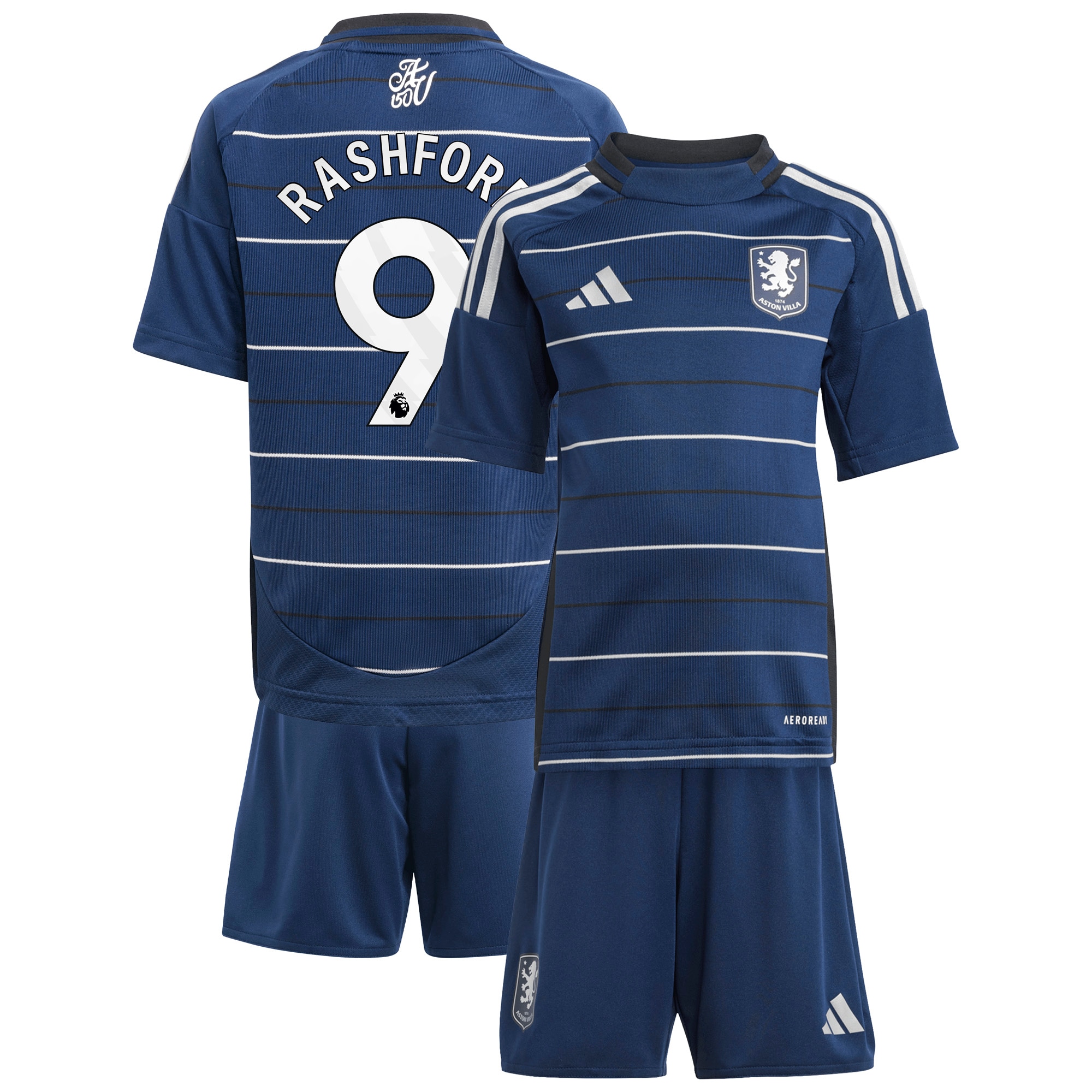 aston villa adidas third minikit 2024-25 with rashford 9 printing Collection | Official Aston Villa Kits for Fans