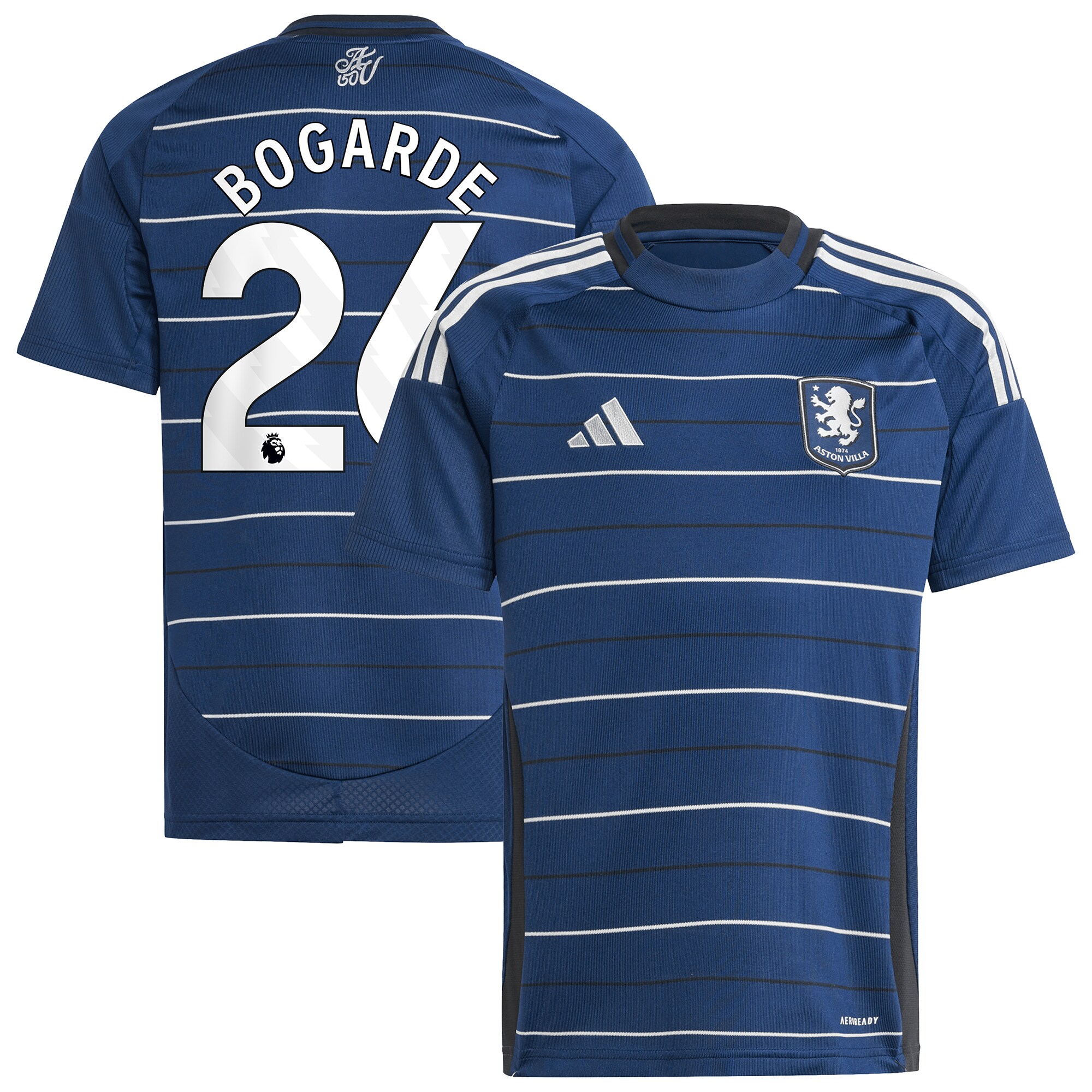 aston villa adidas third shirt 2024-25 – kids with bogarde 26 printing Collection | Official Aston Villa Kits for Fans