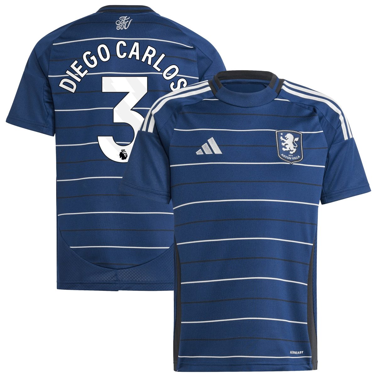 aston villa adidas third shirt 2024-25 – kids with diego carlos 3 printing Collection | Official Aston Villa Kits for Fans