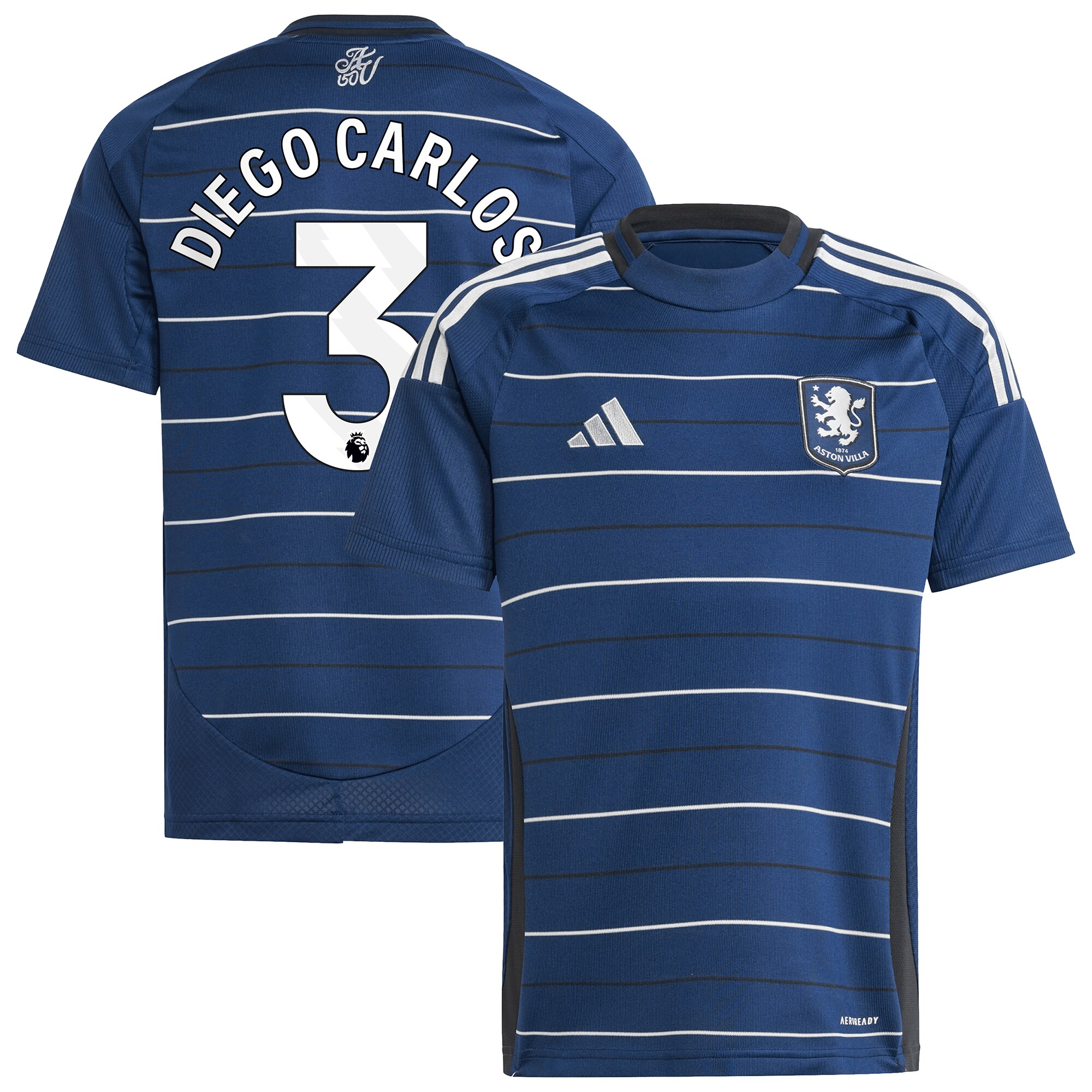 aston villa adidas third shirt 2024-25 – kids with diego carlos 3 printing Collection | Official Aston Villa Kits for Fans