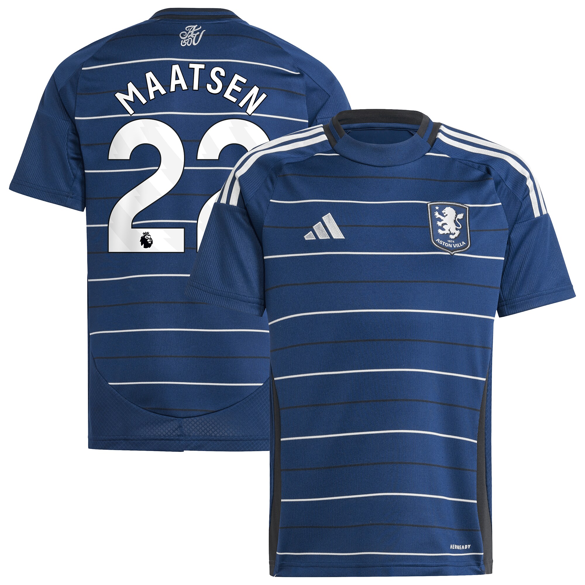 aston villa adidas third shirt 2024-25 – kids with maatsen 22 printing Collection | Official Aston Villa Kits for Fans