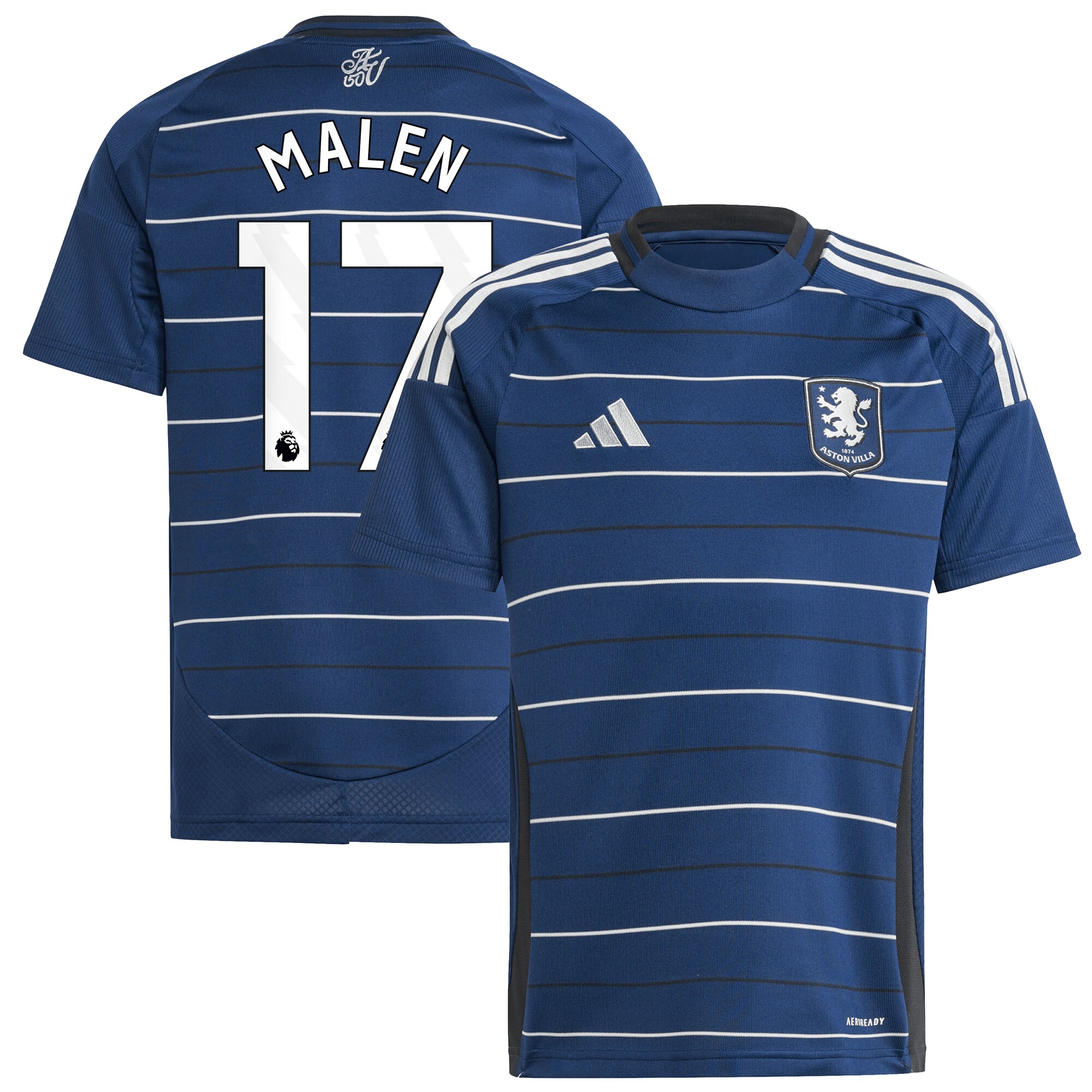 aston villa adidas third shirt 2024-25 – kids with malen 17 printing Collection | Official Aston Villa Kits for Fans