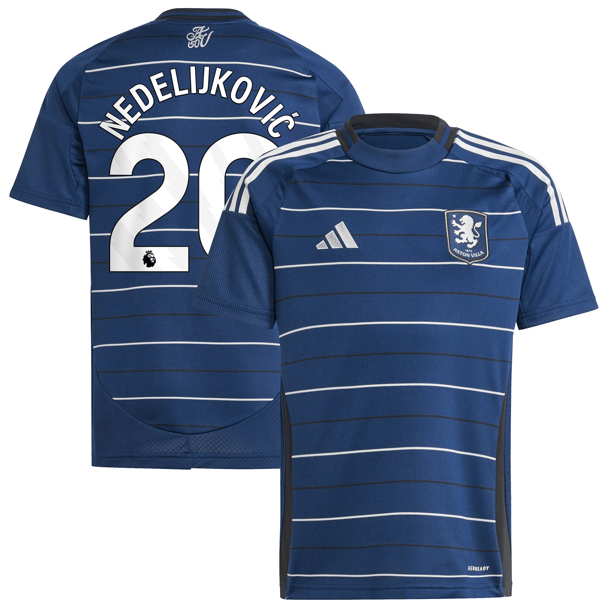 aston villa adidas third shirt 2024-25 – kids with nedeljković 20 printing Collection | Official Aston Villa Kits for Fans