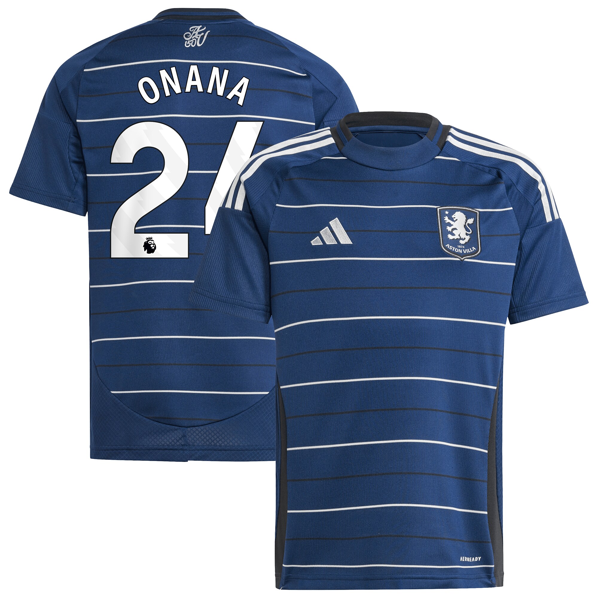 aston villa adidas third shirt 2024-25 – kids with onana 24 printing Collection | Official Aston Villa Kits for Fans