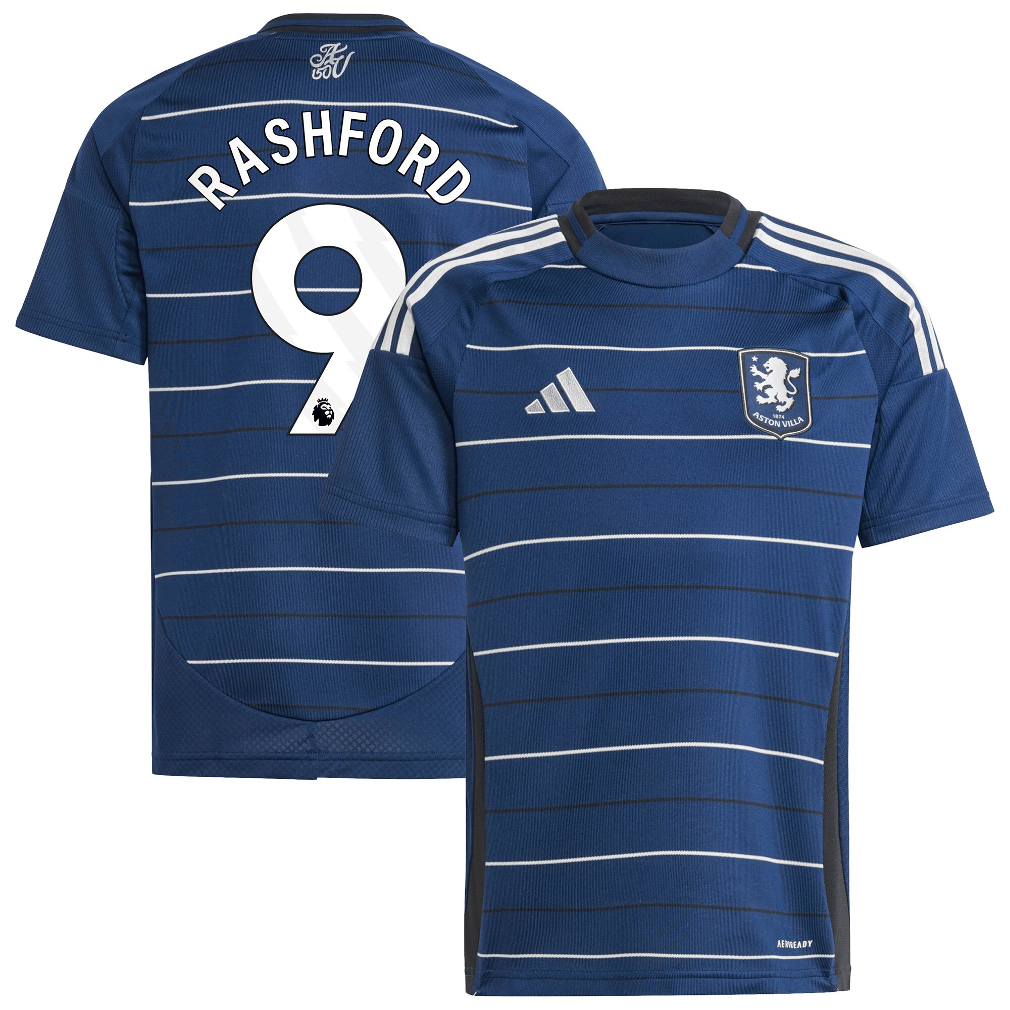 aston villa adidas third shirt 2024-25 – kids with rashford 9 printing Collection | Official Aston Villa Kits for Fans