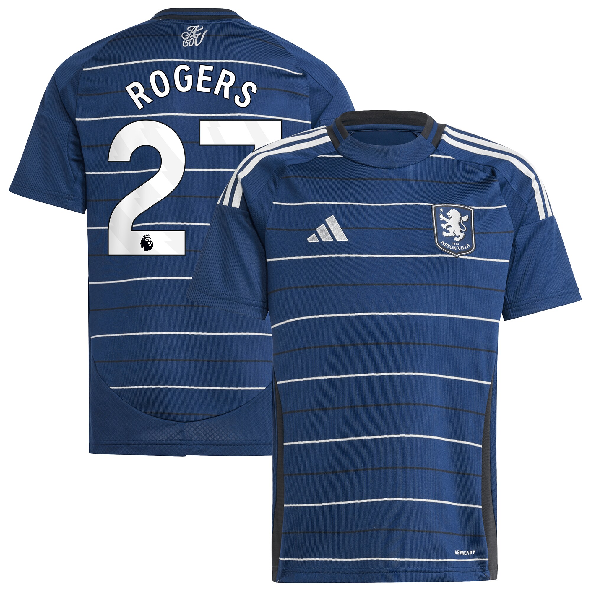 aston villa adidas third shirt 2024-25 – kids with rogers 27 printing Collection | Official Aston Villa Kits for Fans