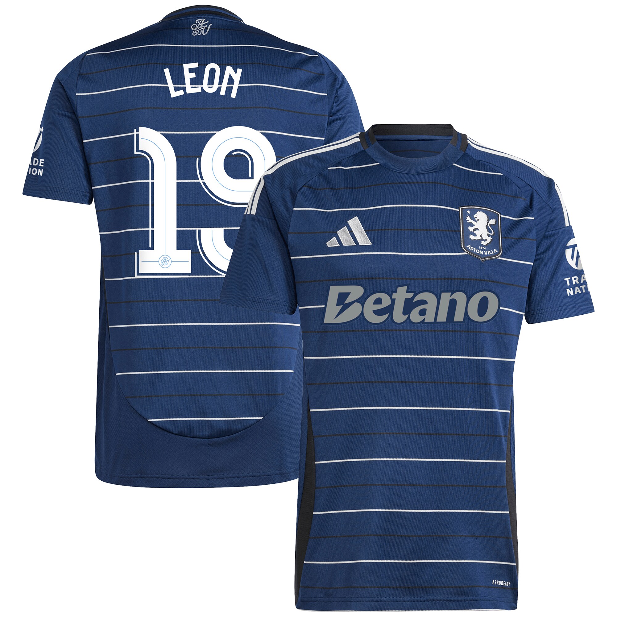 aston villa adidas third shirt 2024-25 with leon 19 cup printing Collection | Official Aston Villa Kits for Fans