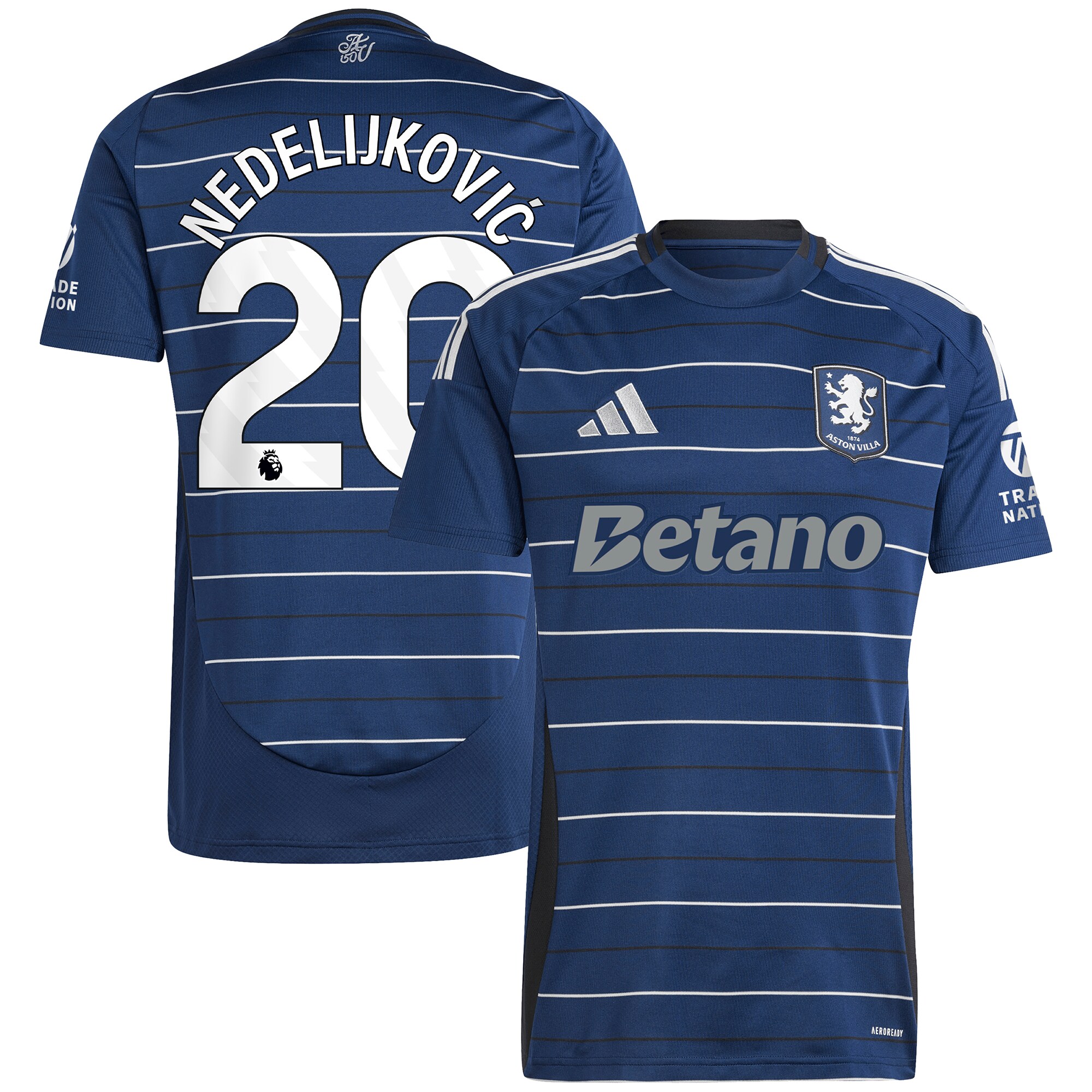 aston villa adidas third shirt 2024-25 with nedeljković 20 printing Collection | Official Aston Villa Kits for Fans
