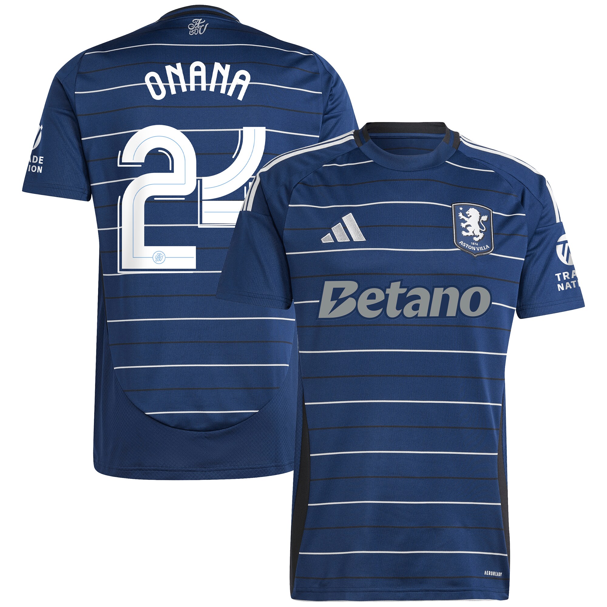aston villa adidas third shirt 2024-25 with onana 24 cup printing Collection | Official Aston Villa Kits for Fans
