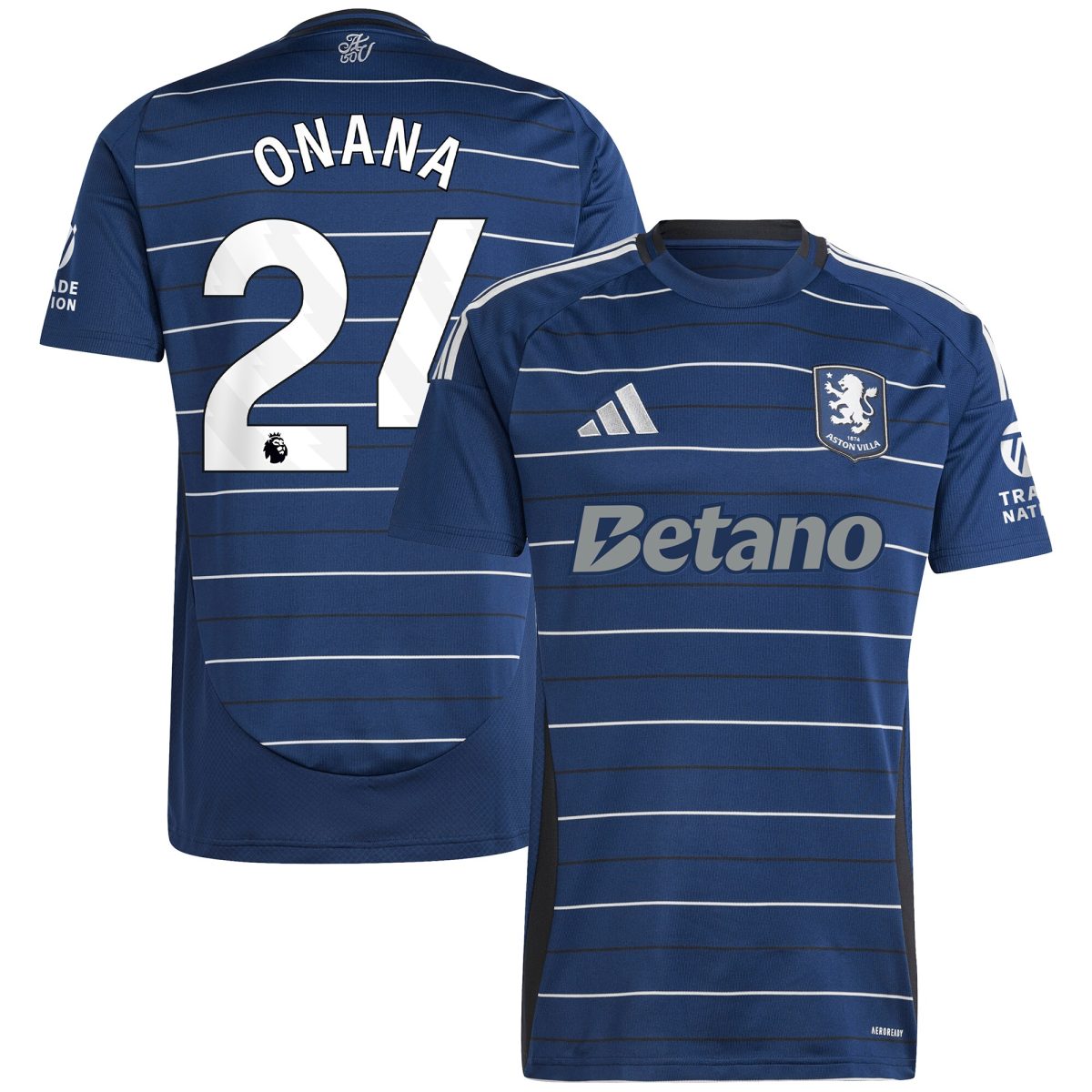 aston villa adidas third shirt 2024-25 with onana 24 printing Collection | Official Aston Villa Kits for Fans