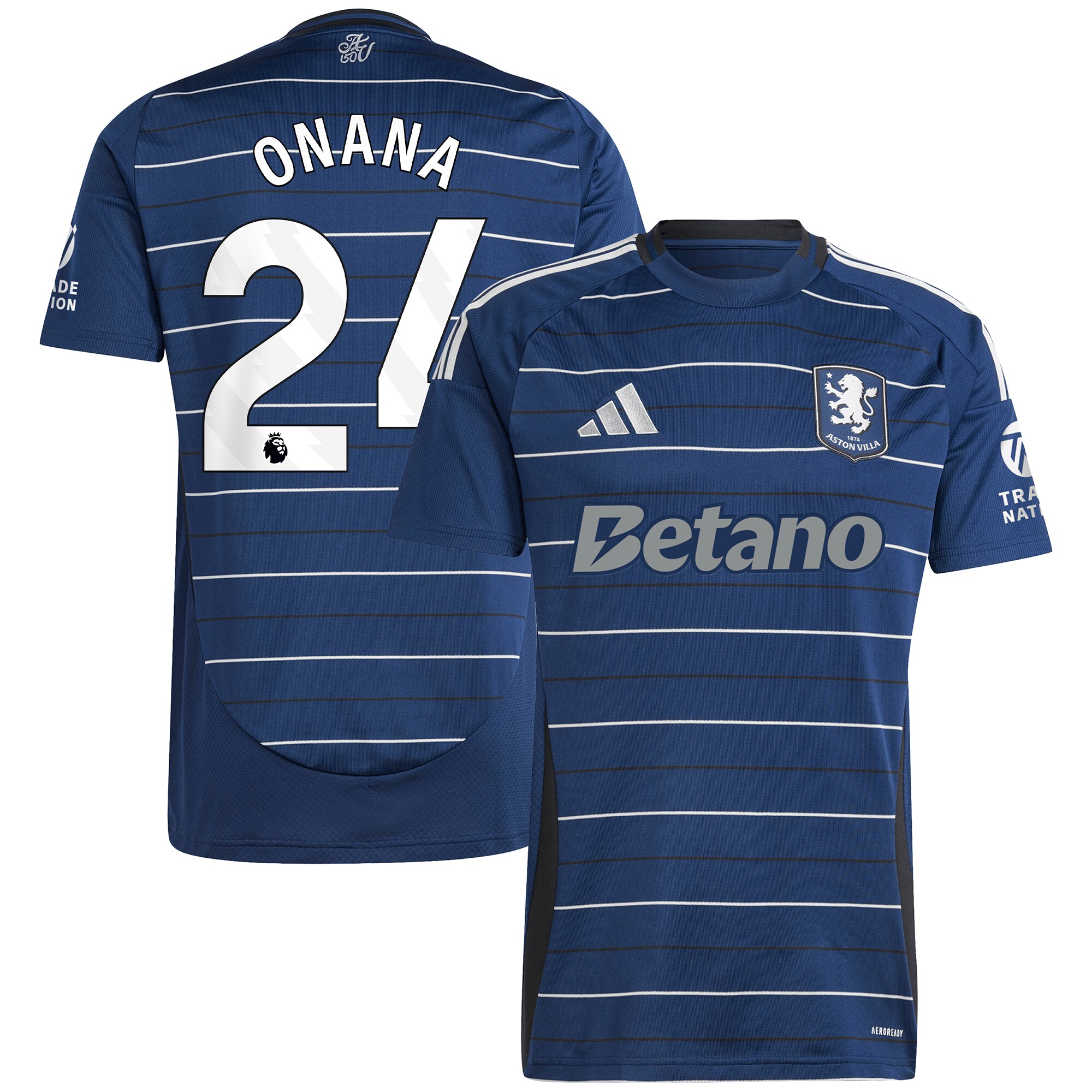 aston villa adidas third shirt 2024-25 with onana 24 printing Collection | Official Aston Villa Kits for Fans