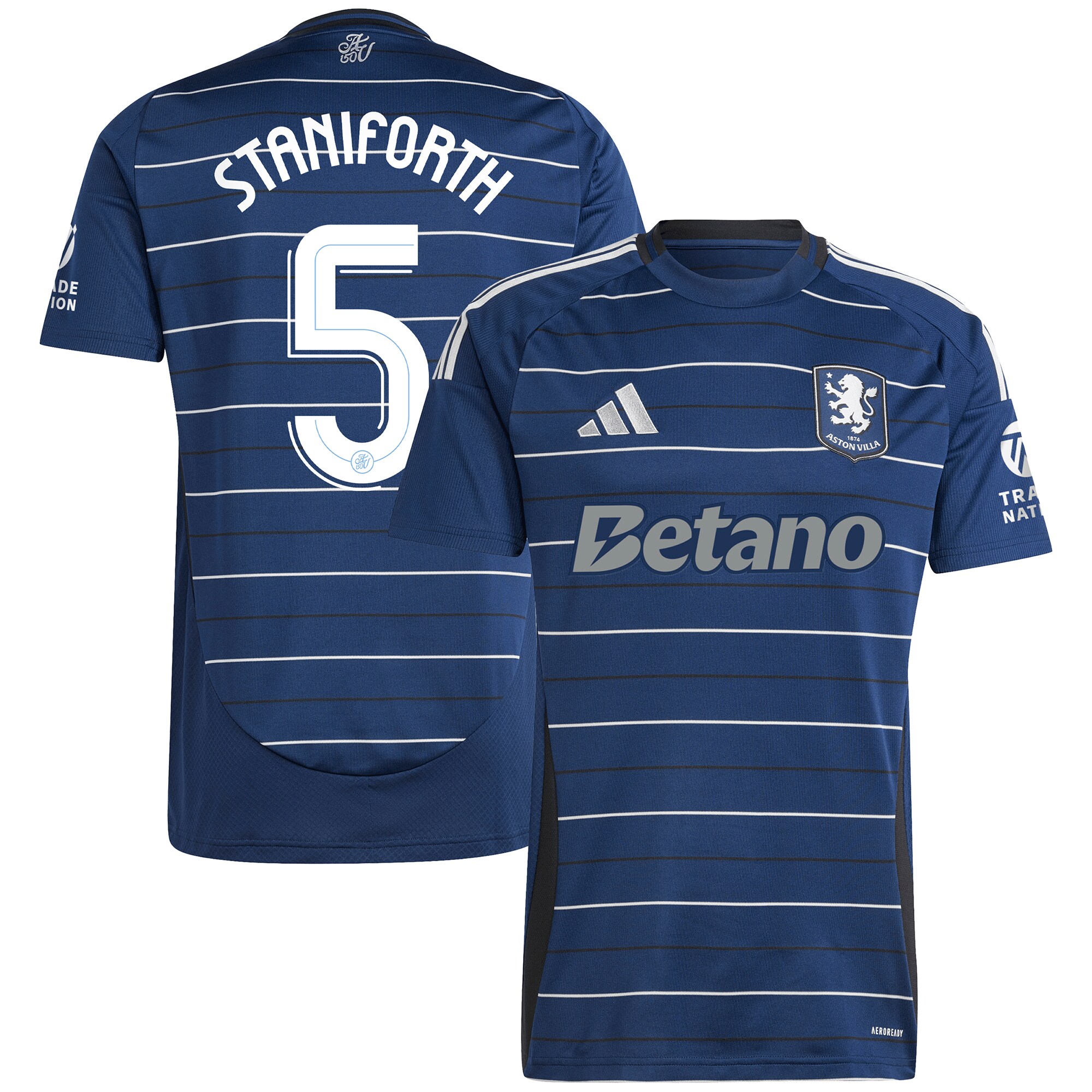 aston villa adidas third shirt 2024-25 with staniforth 5 cup printing Collection | Official Aston Villa Kits for Fans