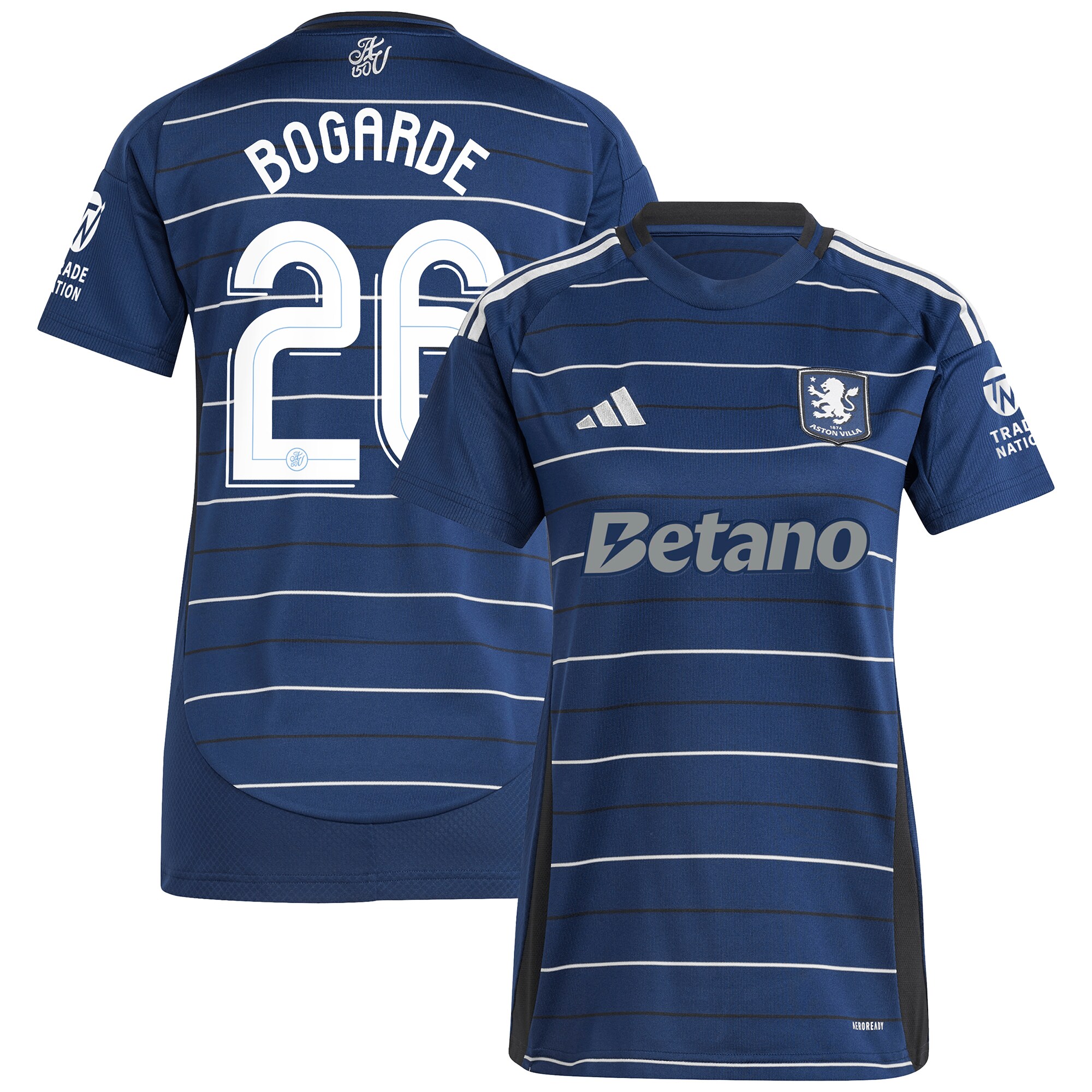 aston villa adidas third shirt 2024-25 – womens with bogarde 26 cup printing Collection | Official Aston Villa Kits for Fans