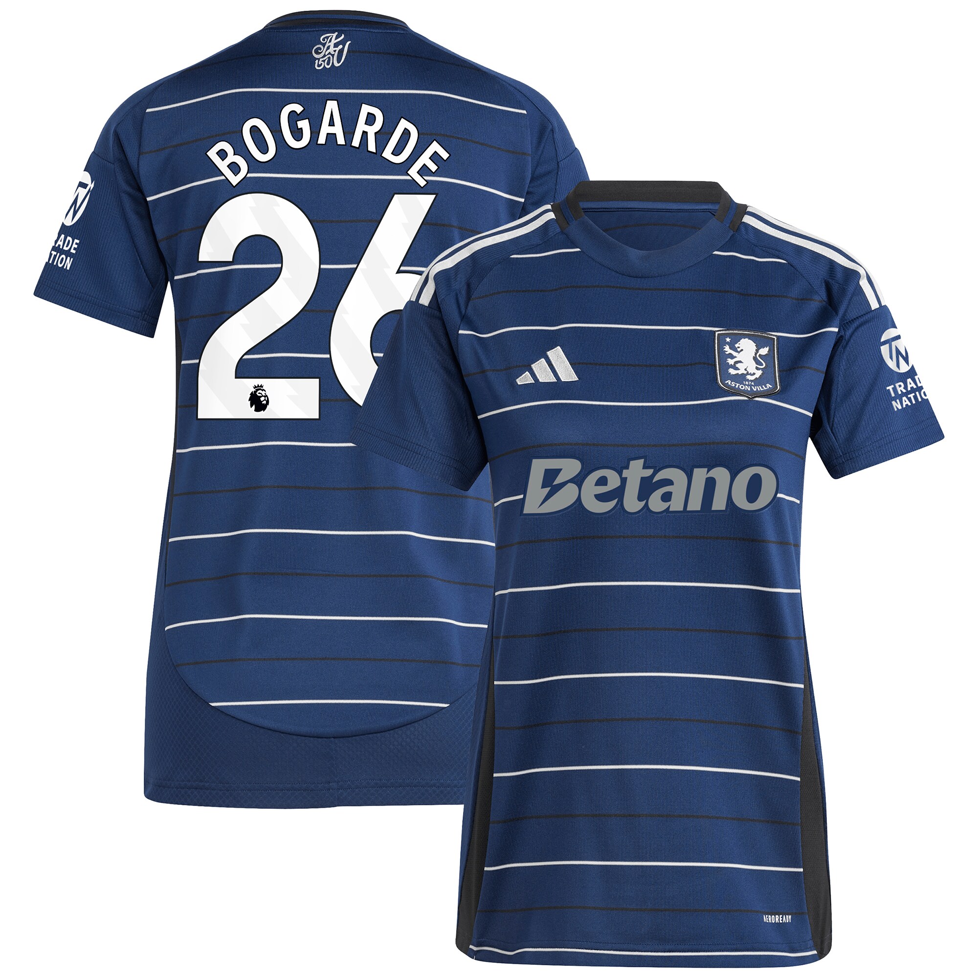 aston villa adidas third shirt 2024-25 – womens with bogarde 26 printing Collection | Official Aston Villa Kits for Fans