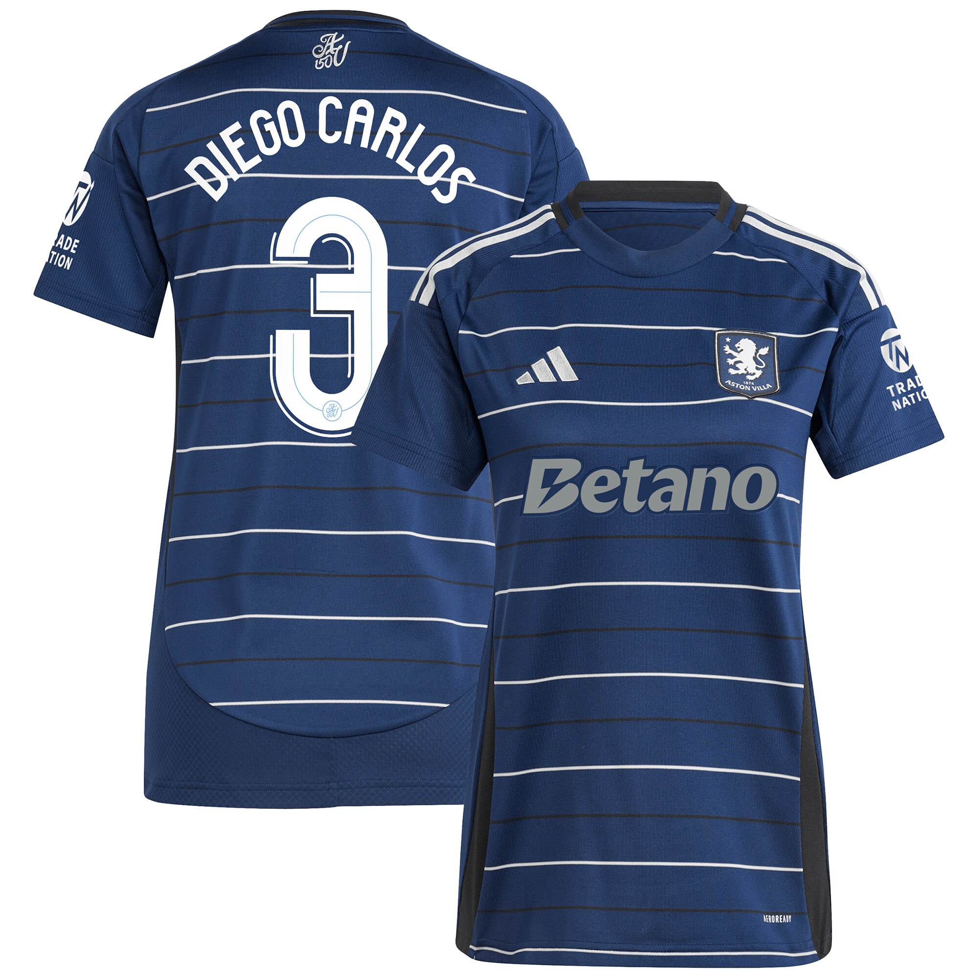 aston villa adidas third shirt 2024-25 – womens with diego carlos 3 cup printing Collection | Official Aston Villa Kits for Fans