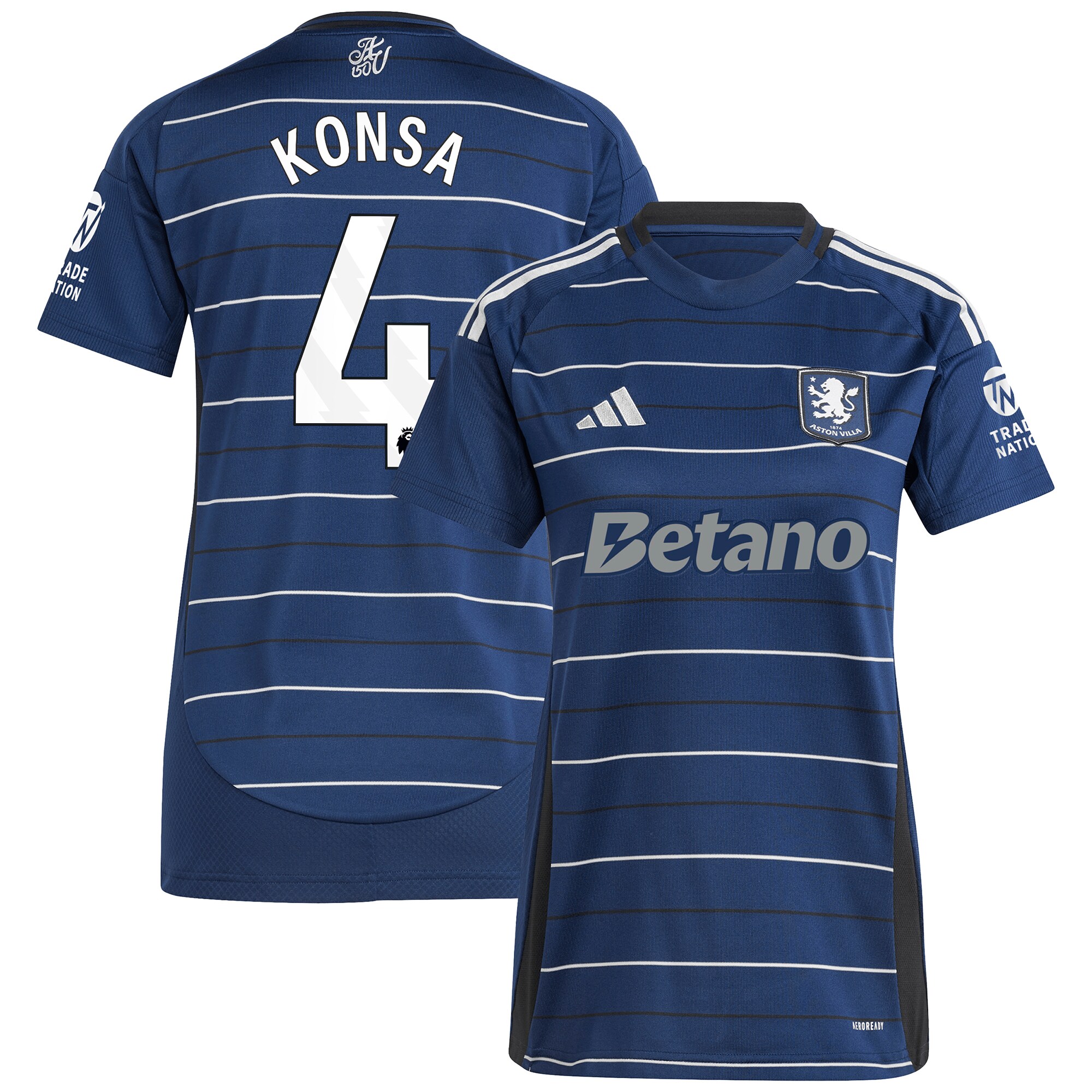 aston villa adidas third shirt 2024-25 – womens with konsa 4 printing Collection | Official Aston Villa Kits for Fans