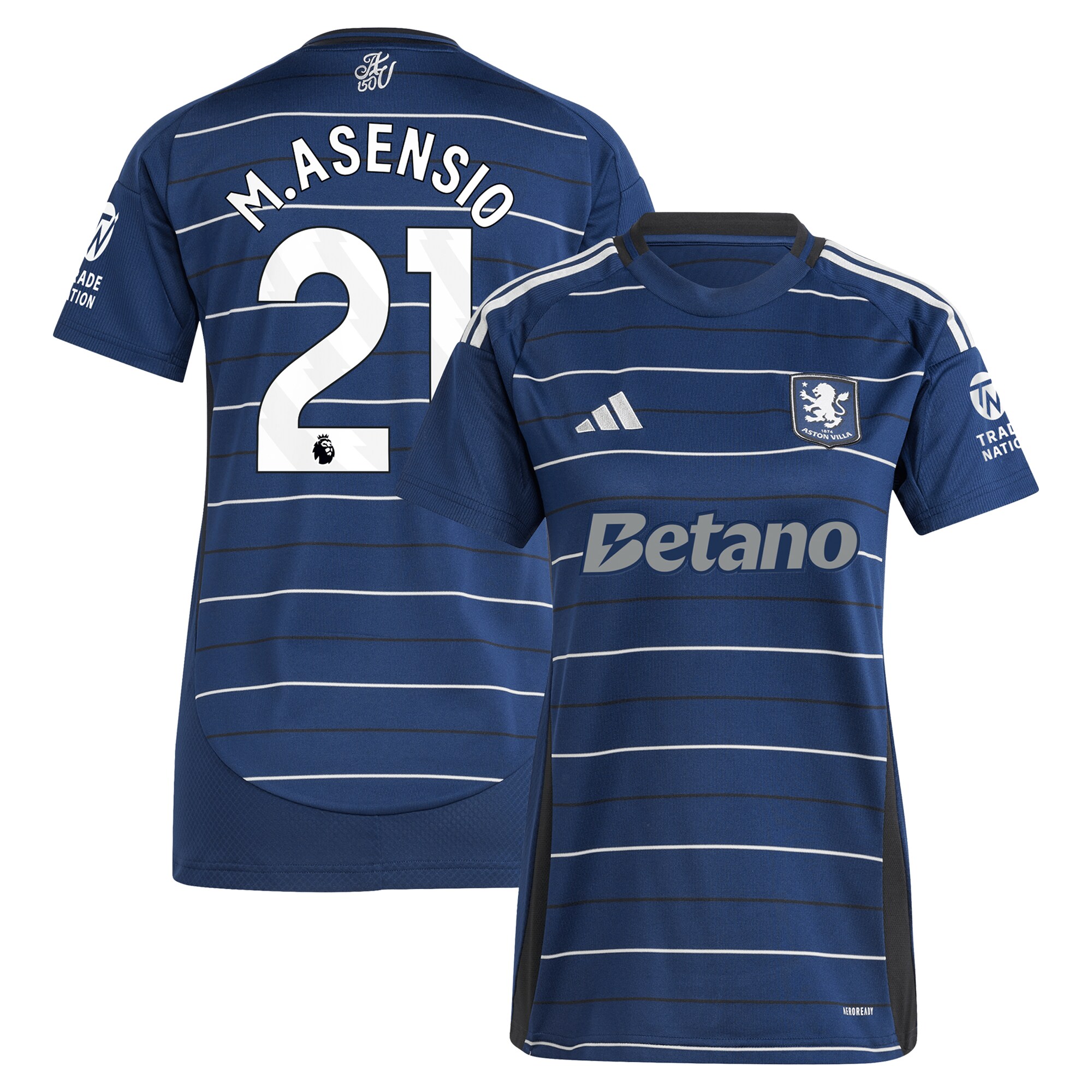 aston villa adidas third shirt 2024-25 – womens with m.asensio 21 printing Collection | Official Aston Villa Kits for Fans