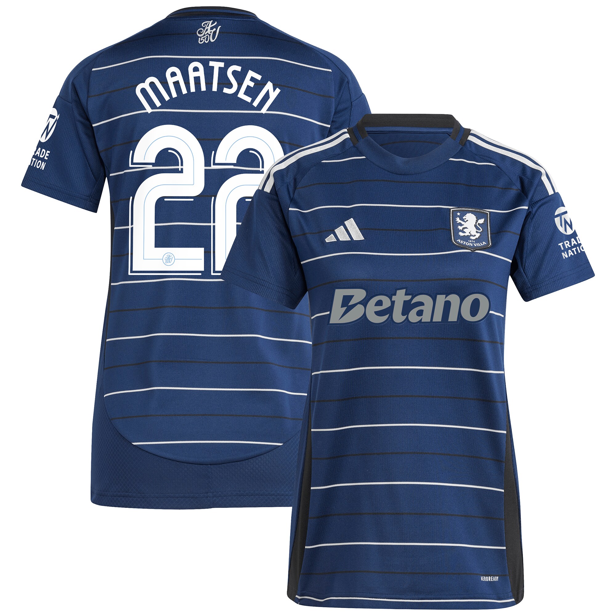 aston villa adidas third shirt 2024-25 – womens with maatsen 22 cup printing Collection | Official Aston Villa Kits for Fans