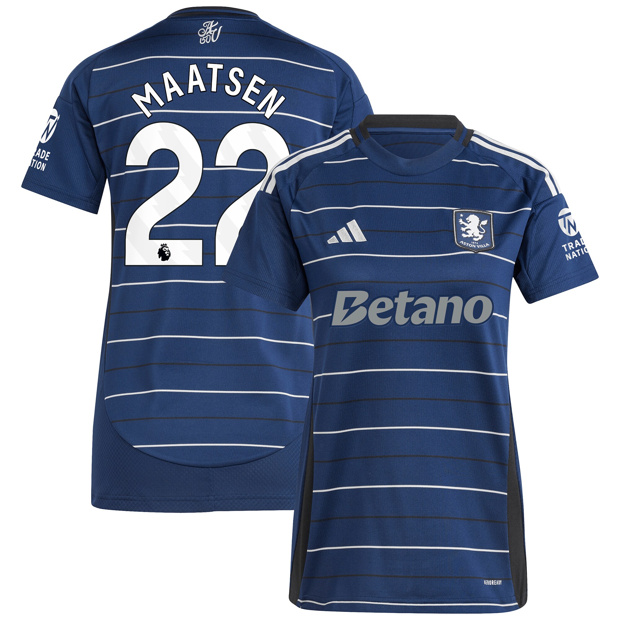 aston villa adidas third shirt 2024-25 – womens with maatsen 22 printing Collection | Official Aston Villa Kits for Fans