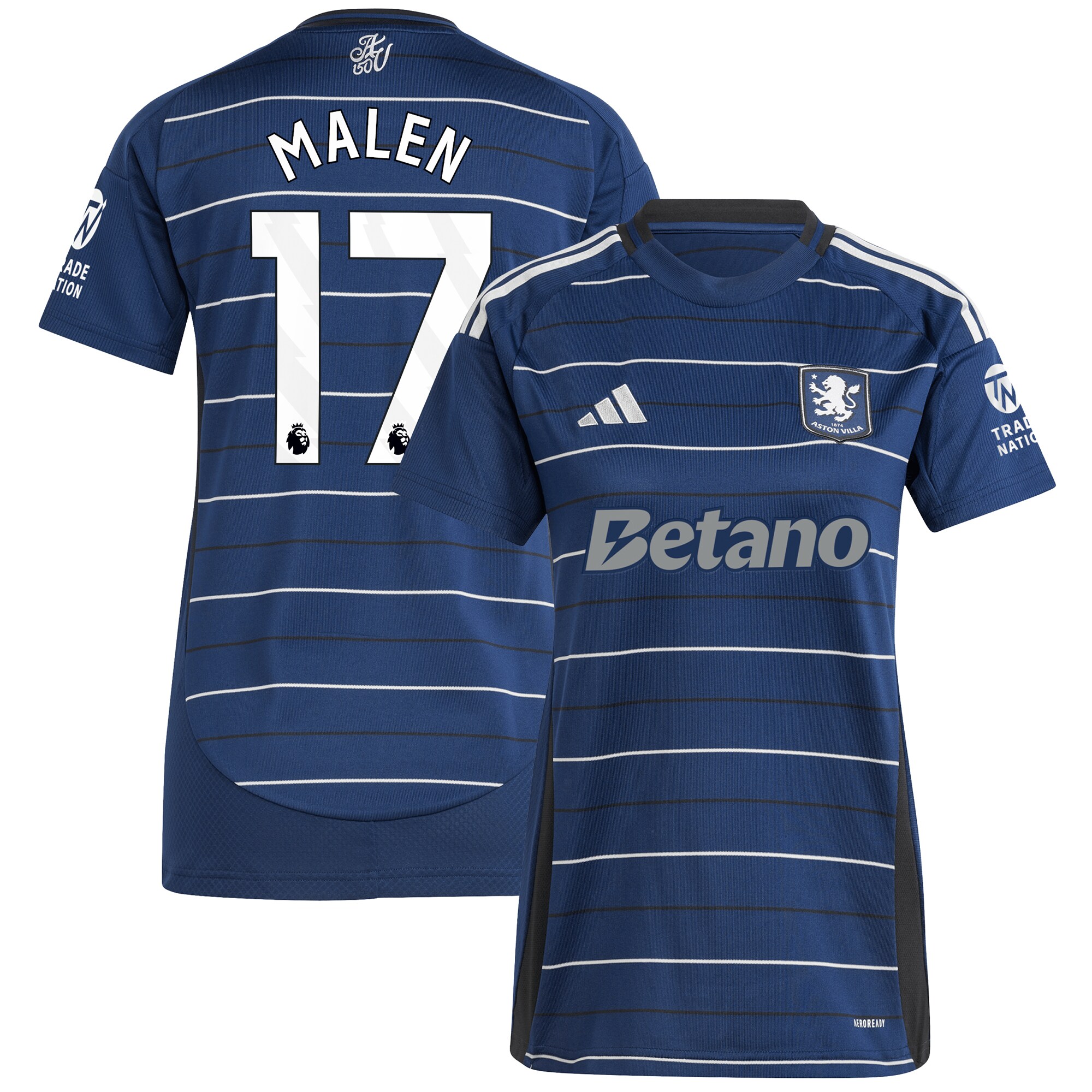 aston villa adidas third shirt 2024-25 – womens with malen 17 printing Collection | Official Aston Villa Kits for Fans