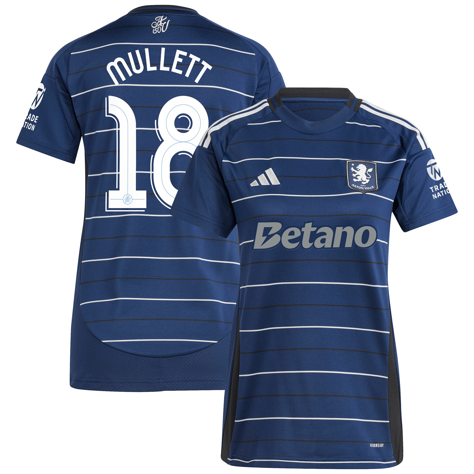 aston villa adidas third shirt 2024-25 – womens with mullett 18 cup printing Collection | Official Aston Villa Kits for Fans