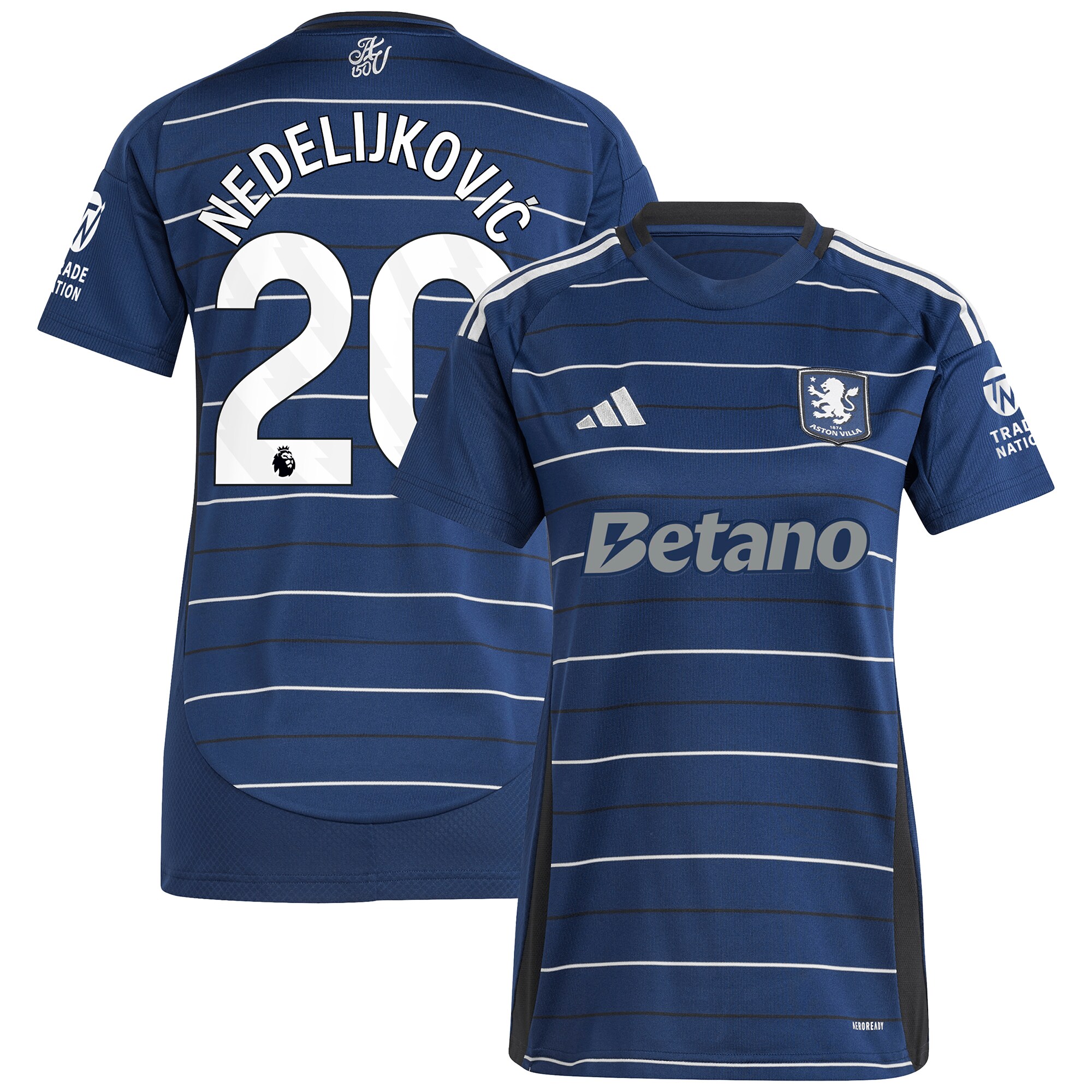 aston villa adidas third shirt 2024-25 – womens with nedeljković 20 printing Collection | Official Aston Villa Kits for Fans