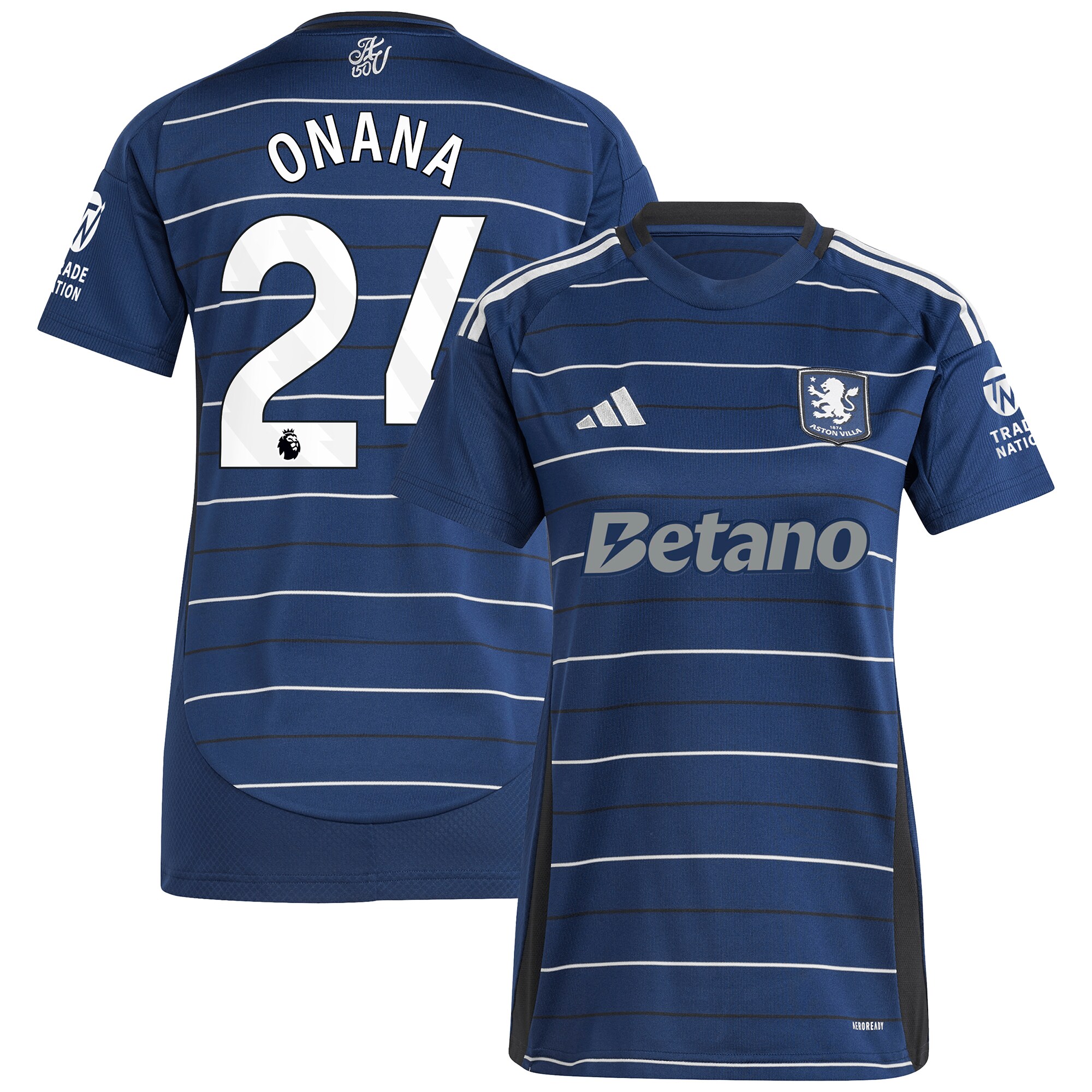 aston villa adidas third shirt 2024-25 – womens with onana 24 printing Collection | Official Aston Villa Kits for Fans