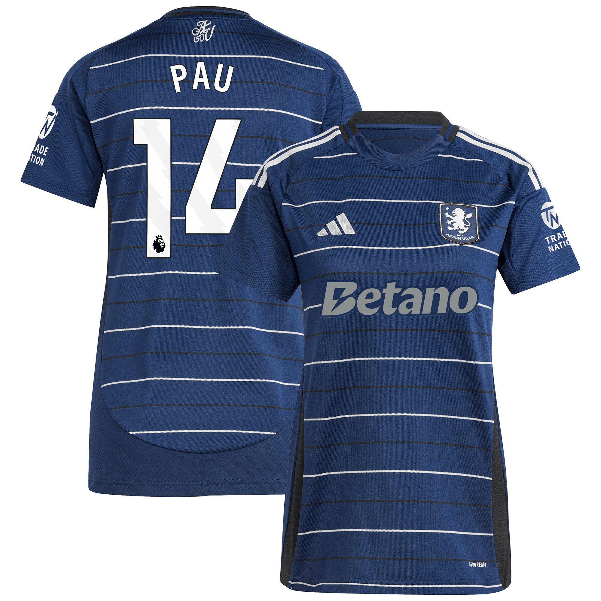 aston villa adidas third shirt 2024-25 – womens with pau 14 printing Collection | Official Aston Villa Kits for Fans