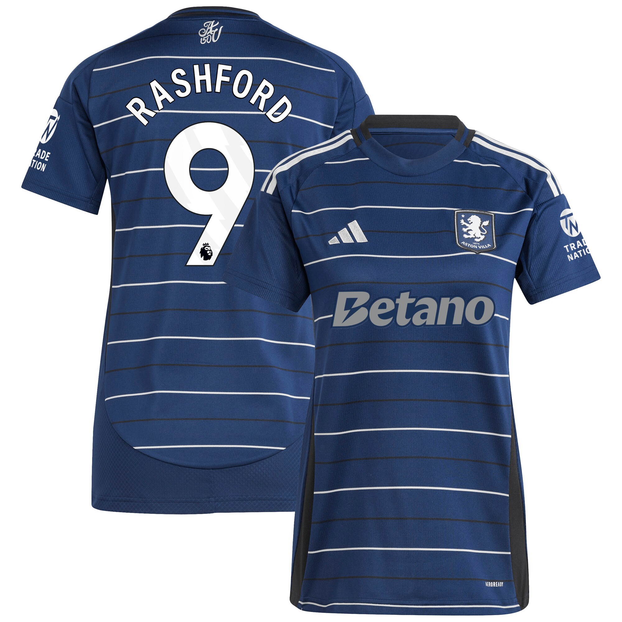 aston villa adidas third shirt 2024-25 – womens with rashford 9 printing Collection | Official Aston Villa Kits for Fans
