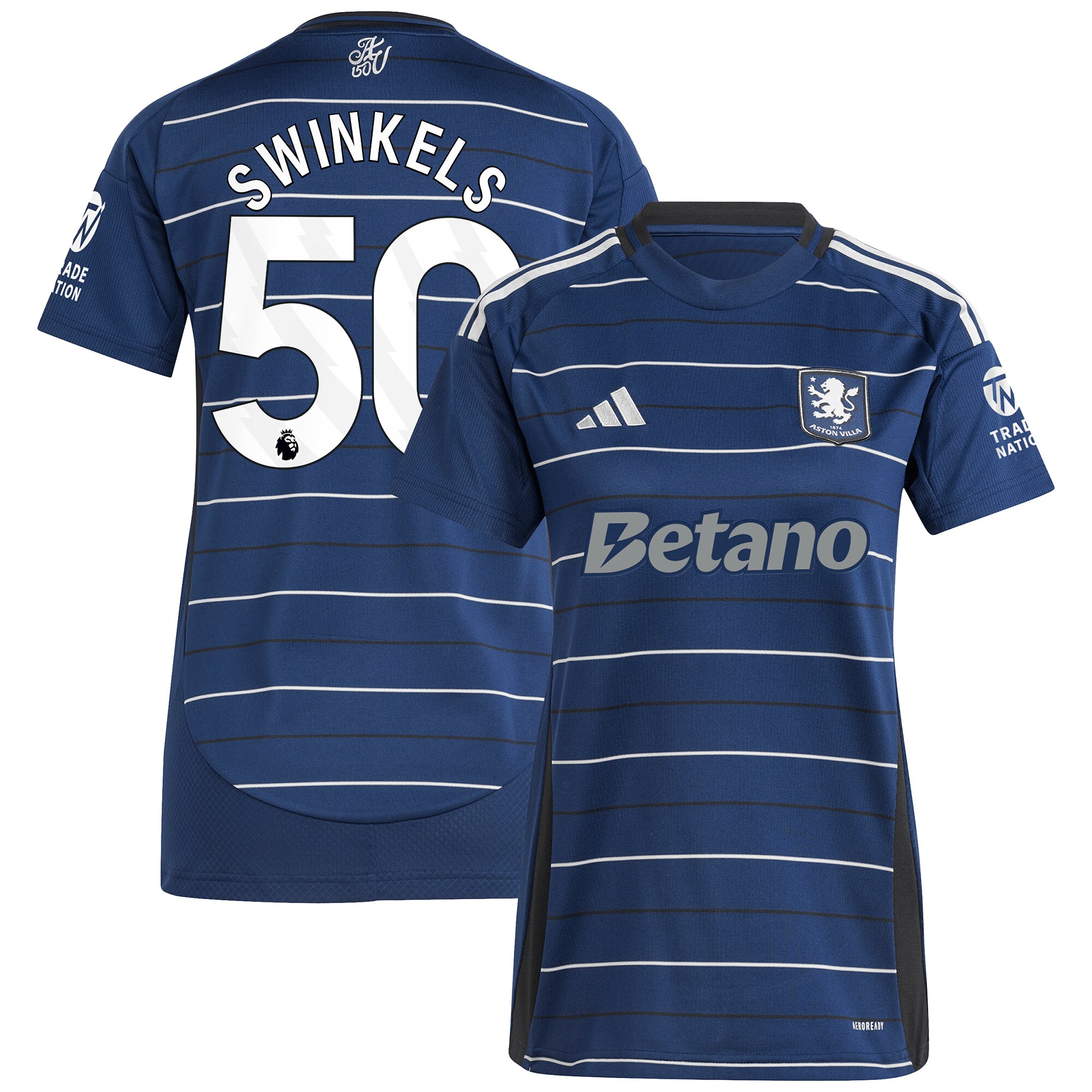 aston villa adidas third shirt 2024-25 – womens with swinkels 50 printing Collection | Official Aston Villa Kits for Fans