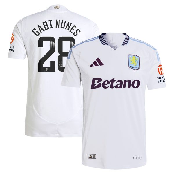 aston villa adidas wsl away authentic shirt 2024-25 with gabi nunes 28 printing Collection | Official Aston Villa Kits for Fans