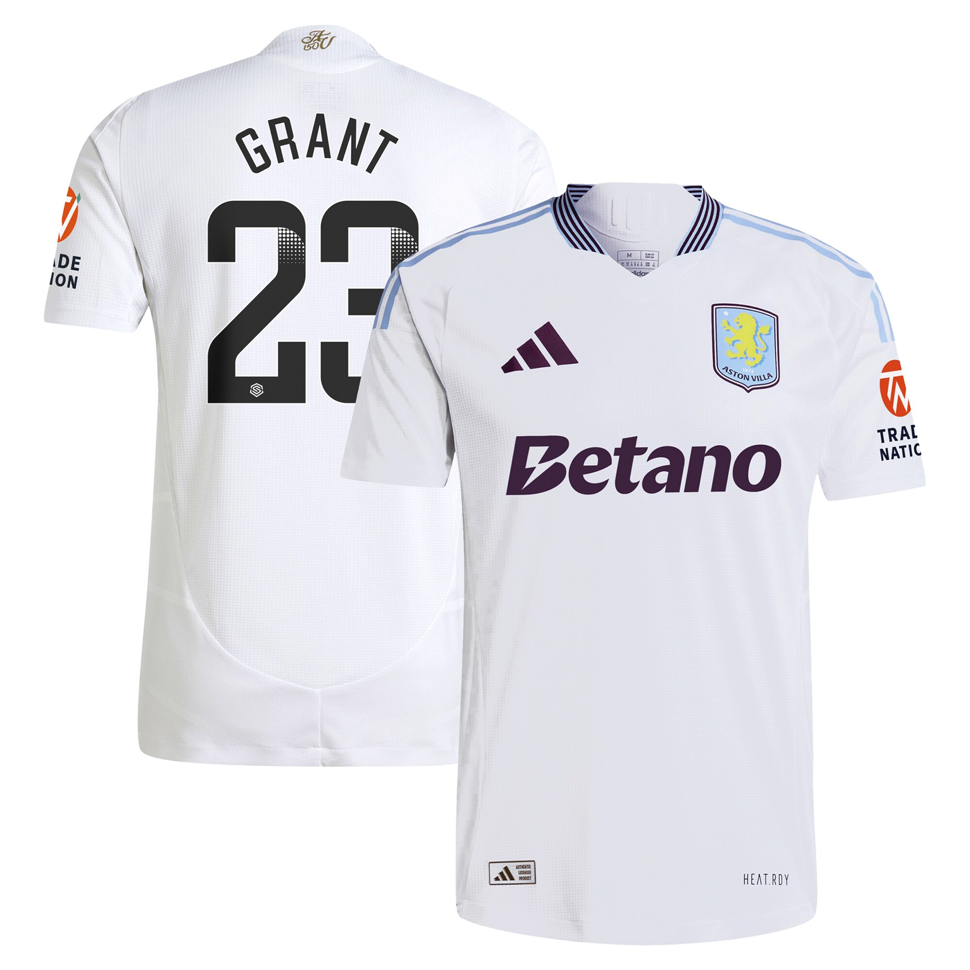 aston villa adidas wsl away authentic shirt 2024-25 with grant 23 printing Collection | Official Aston Villa Kits for Fans