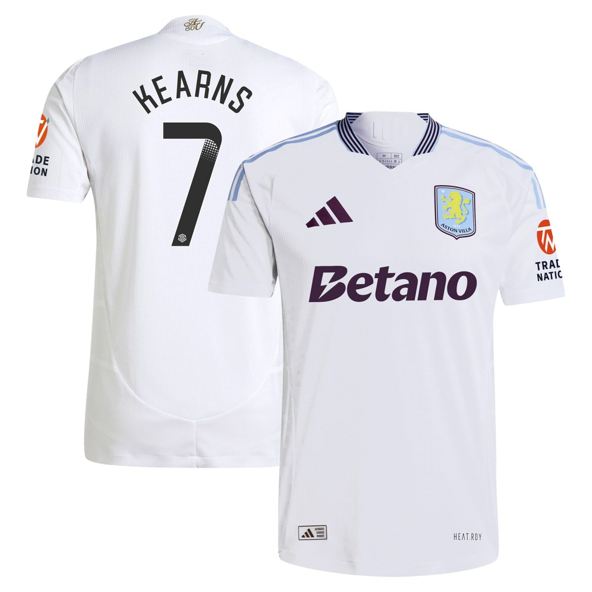 aston villa adidas wsl away authentic shirt 2024-25 with kearns 7 printing Collection | Official Aston Villa Kits for Fans