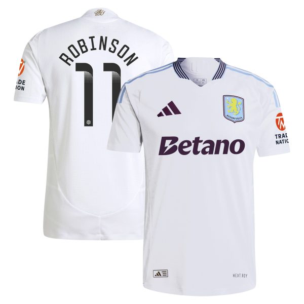 aston villa adidas wsl away authentic shirt 2024-25 with robinson 11 printing Collection | Official Aston Villa Kits for Fans