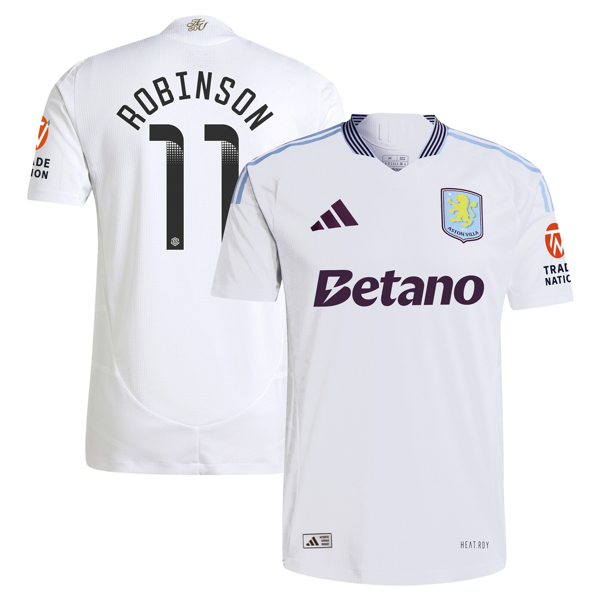 aston villa adidas wsl away authentic shirt 2024-25 with robinson 11 printing Collection | Official Aston Villa Kits for Fans