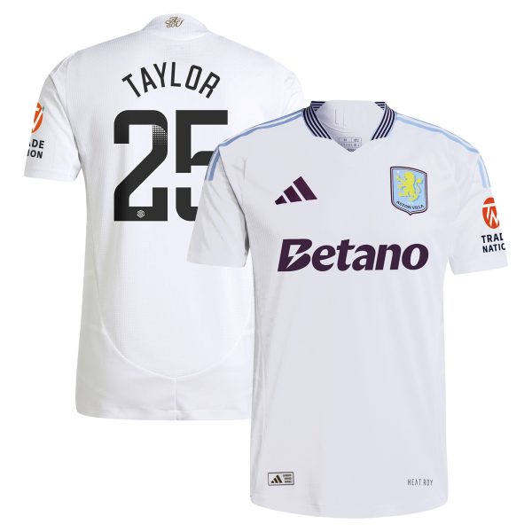 aston villa adidas wsl away authentic shirt 2024-25 with taylor 25 printing Collection | Official Aston Villa Kits for Fans