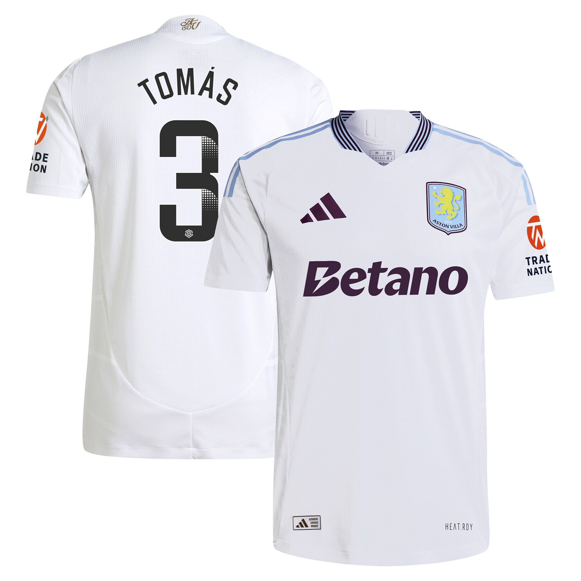 aston villa adidas wsl away authentic shirt 2024-25 with tomás 3 printing Collection | Official Aston Villa Kits for Fans