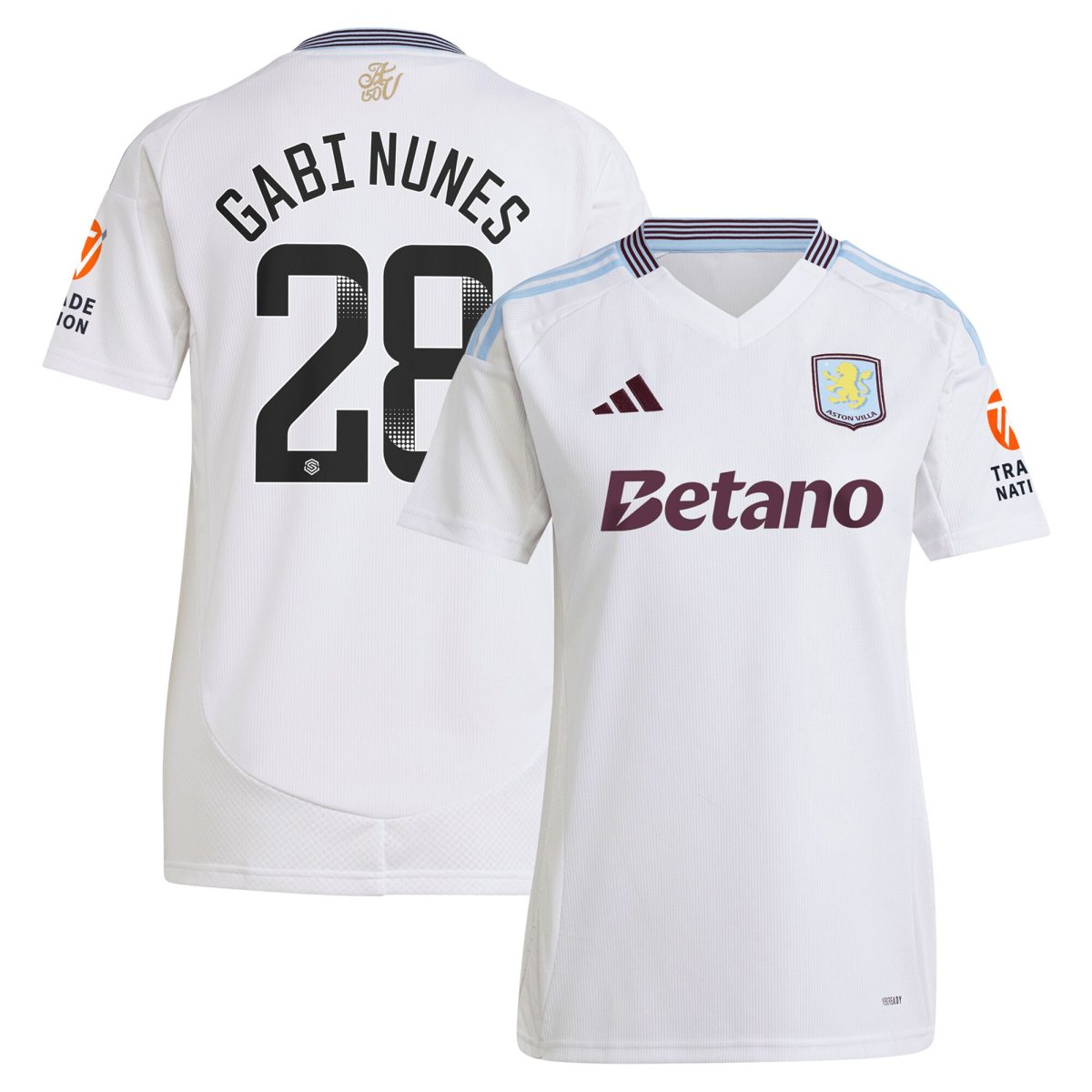 aston villa adidas wsl away shirt 2024-25 – womens with gabi nunes 28 printing Collection | Official Aston Villa Kits for Fans