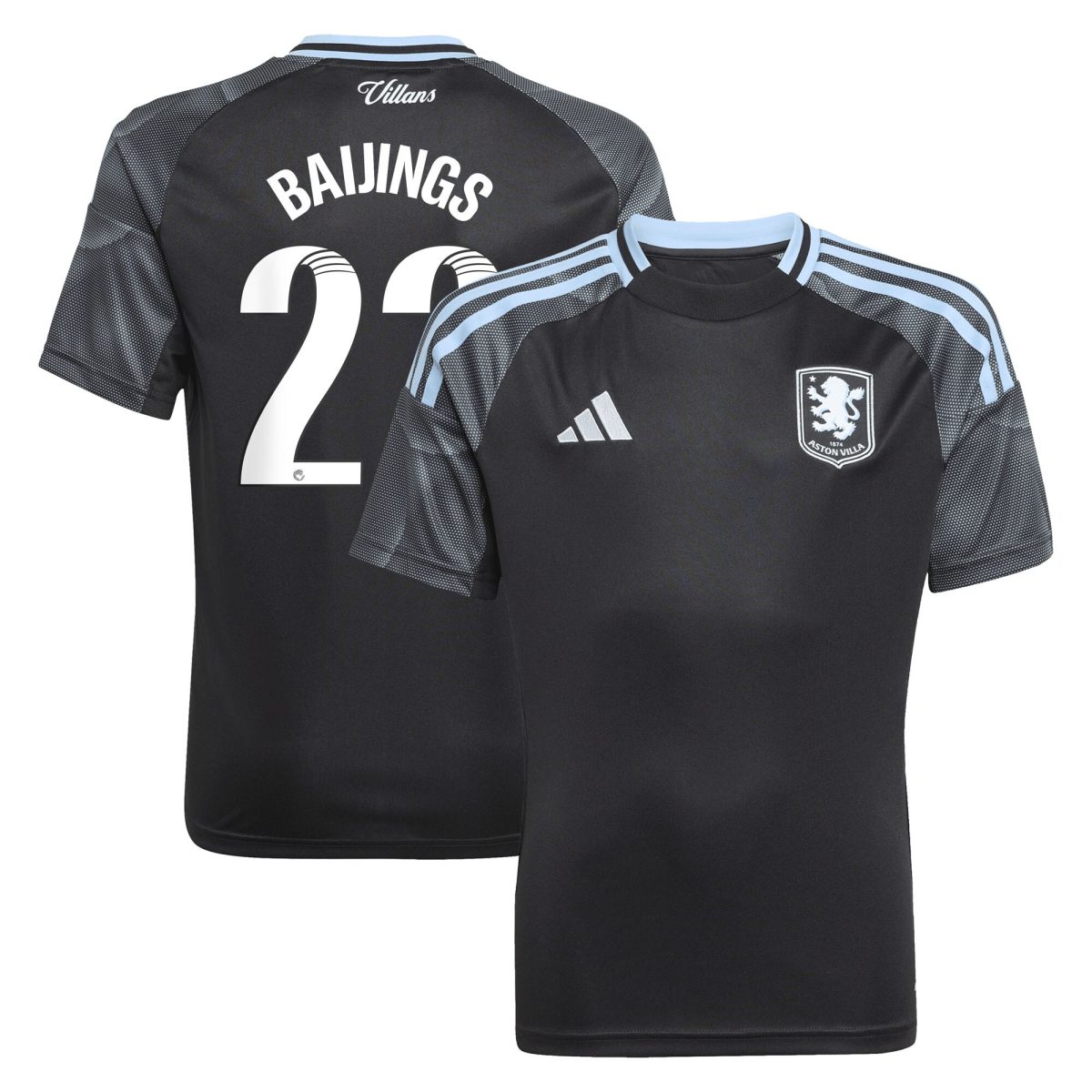 aston villa adidas wsl away shirt 2025-26 – kids with baijings 22 printing Collection | Official Aston Villa Kits for Fans