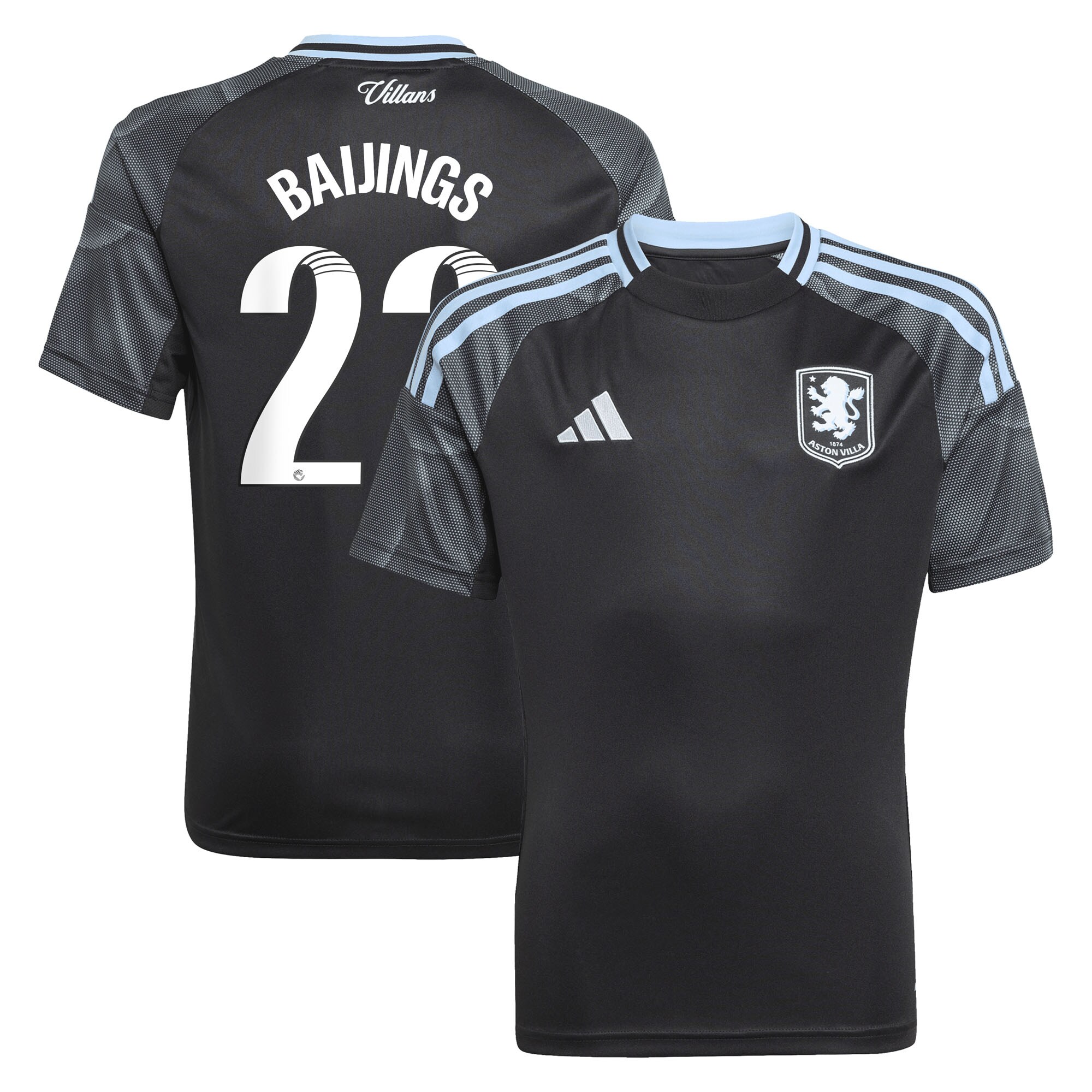 aston villa adidas wsl away shirt 2025-26 – kids with baijings 22 printing Collection | Official Aston Villa Kits for Fans
