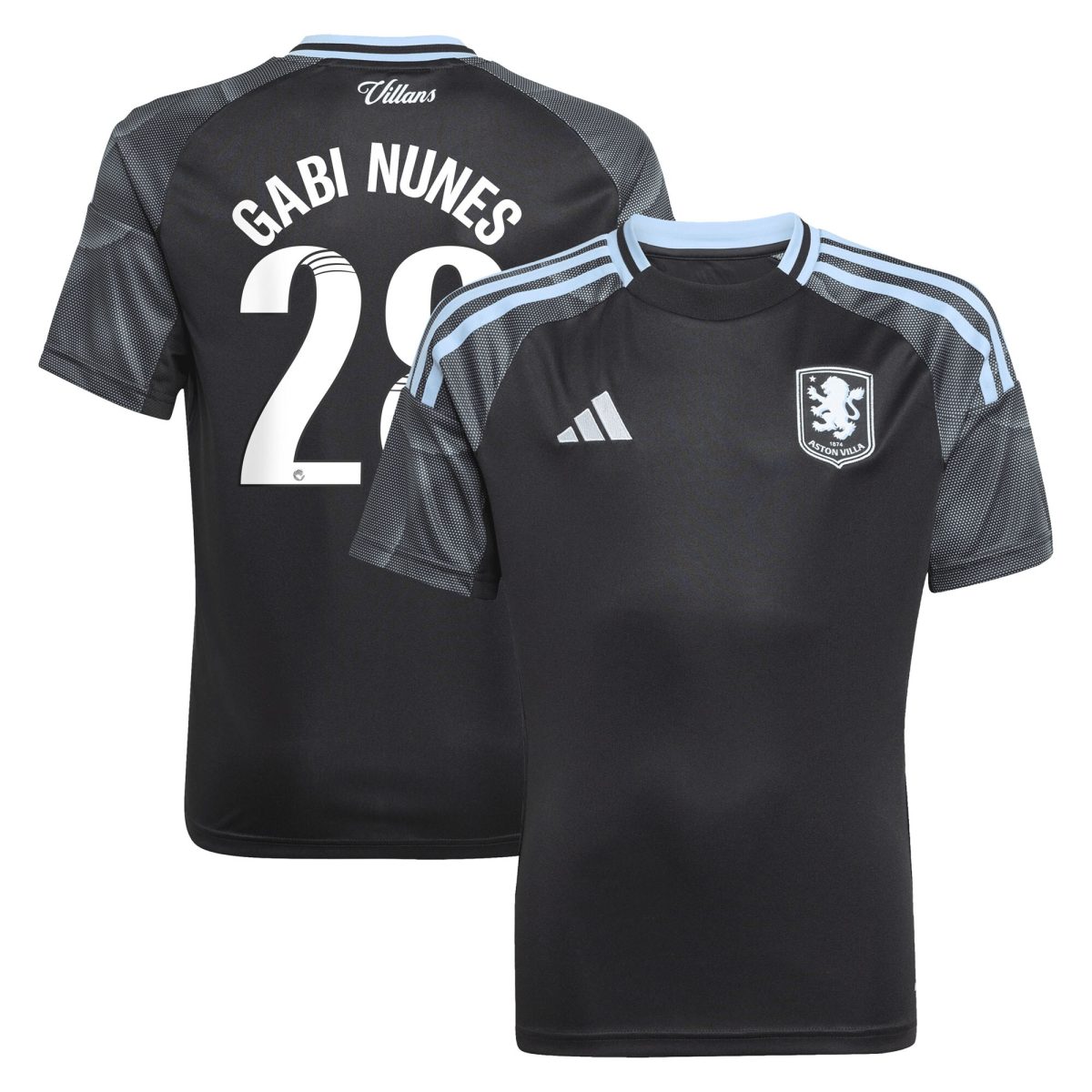 aston villa adidas wsl away shirt 2025-26 – kids with gabi nunes 28 printing Collection | Official Aston Villa Kits for Fans