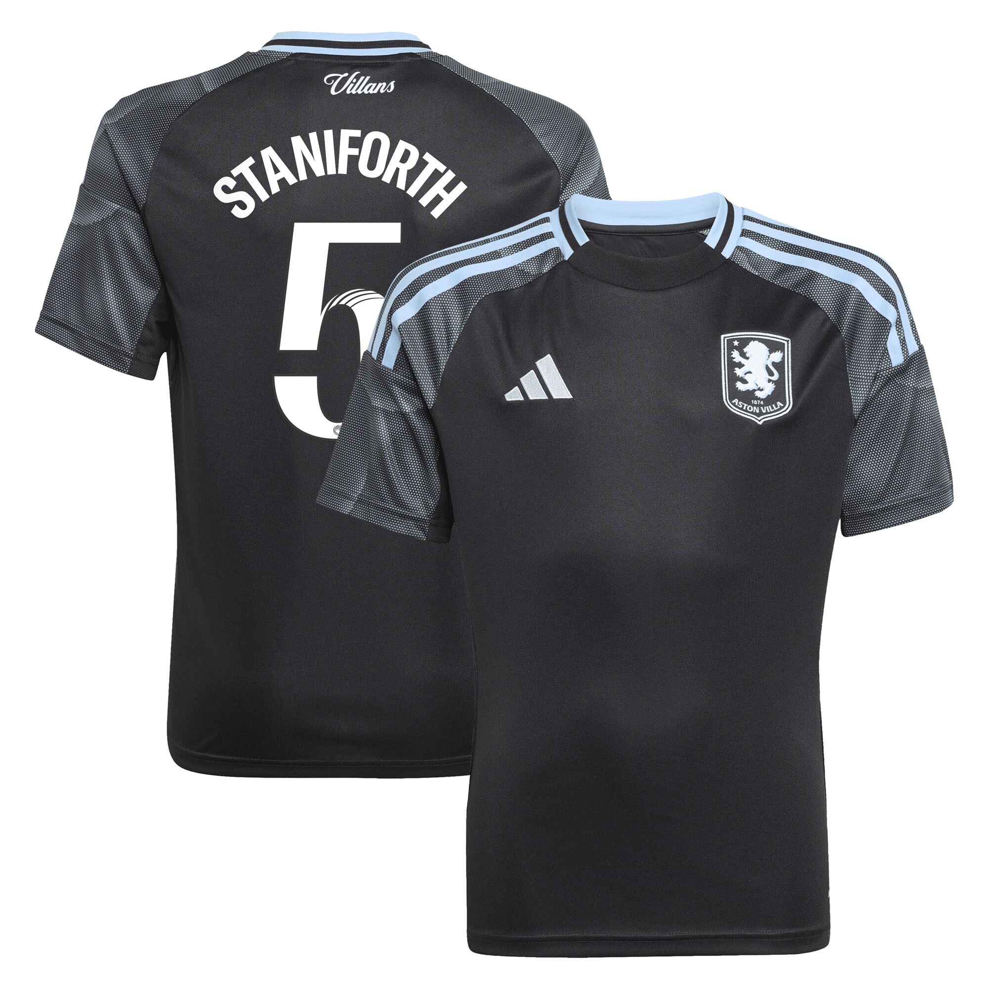 aston villa adidas wsl away shirt 2025-26 – kids with staniforth 5 printing Collection | Official Aston Villa Kits for Fans