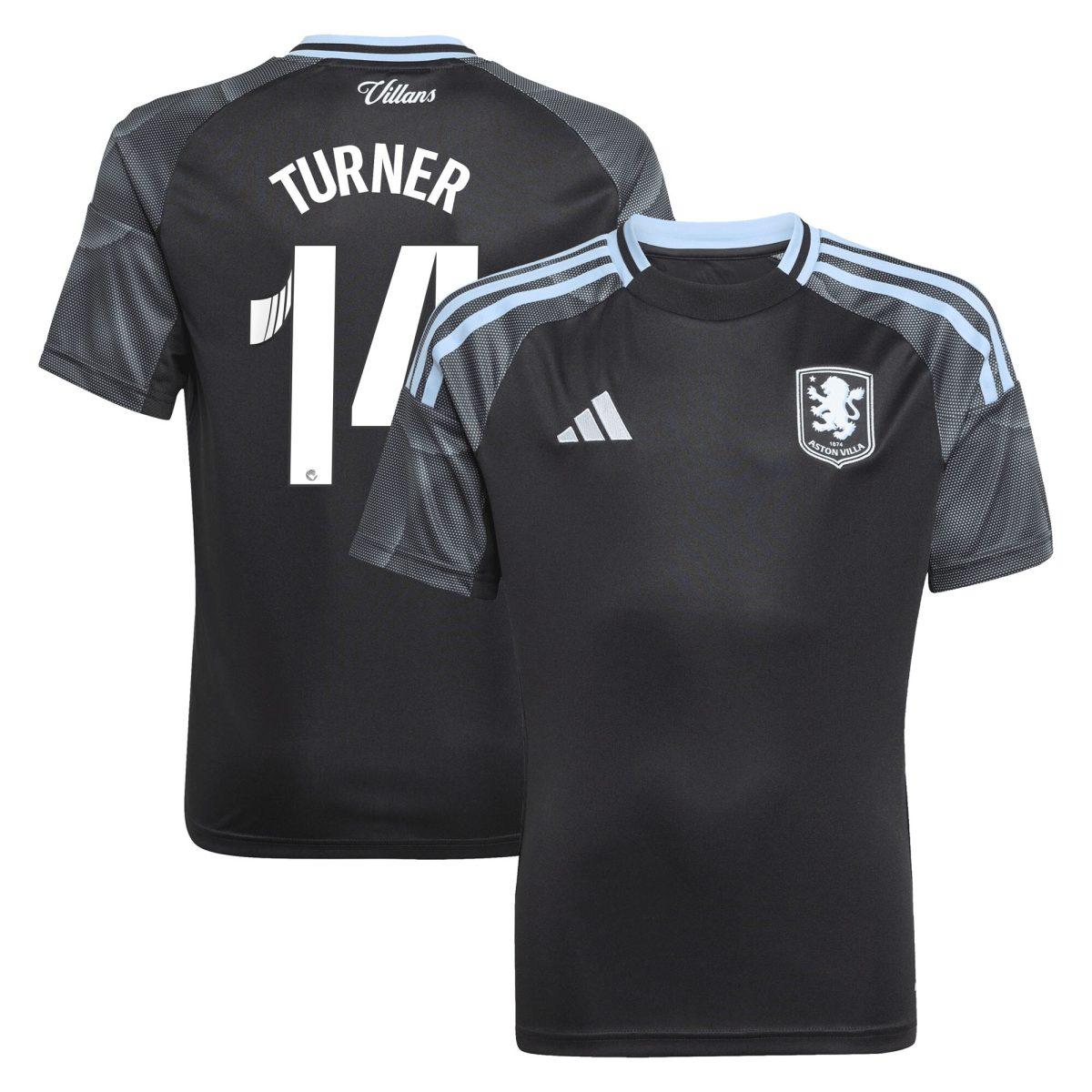 aston villa adidas wsl away shirt 2025-26 – kids with turner 14 printing Collection | Official Aston Villa Kits for Fans