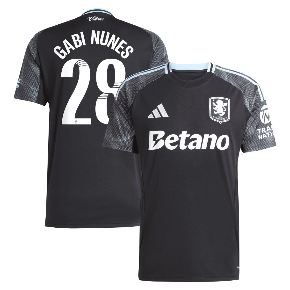 aston villa adidas wsl away shirt 2025-26 with gabi nunes 28 printing Collection | Official Aston Villa Kits for Fans