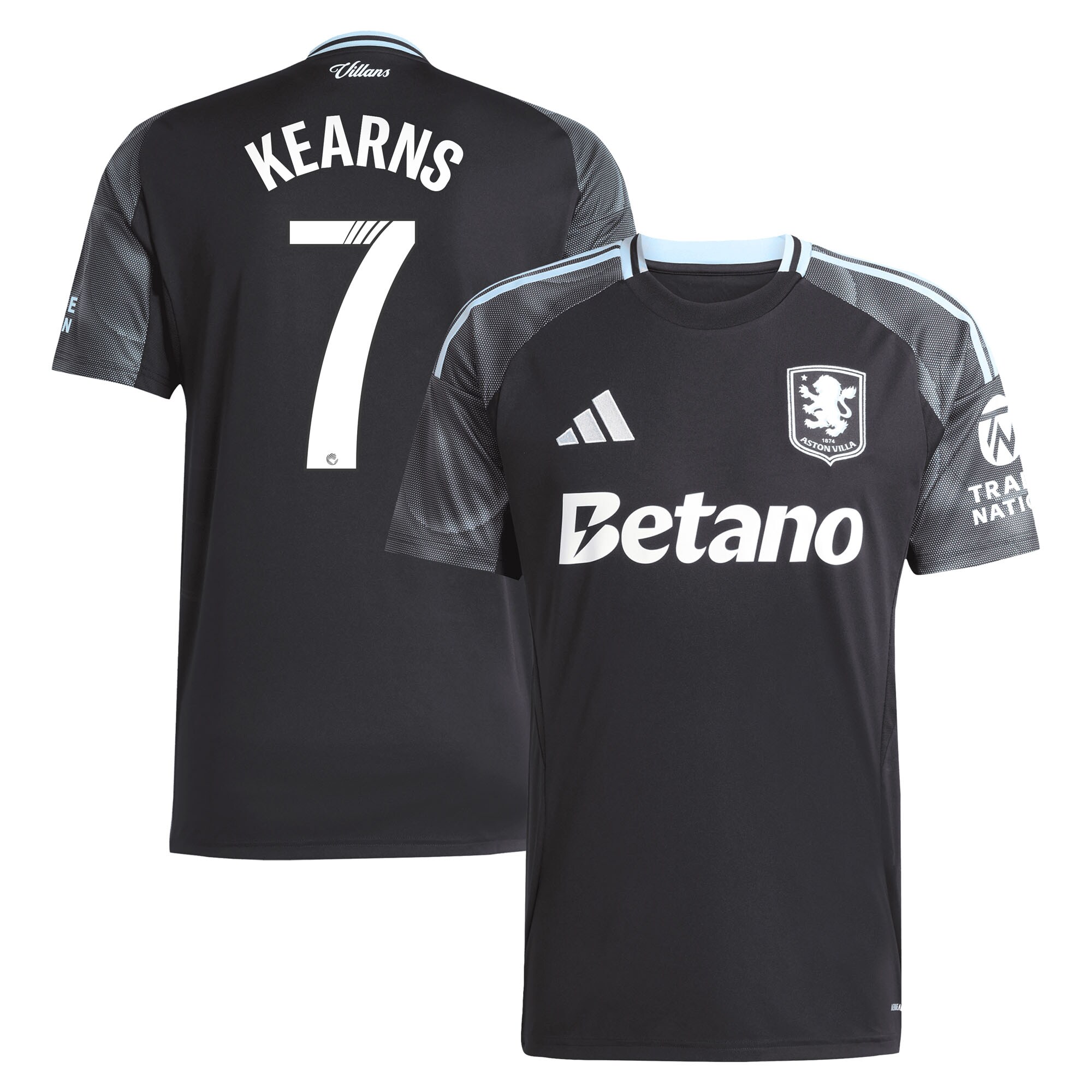 aston villa adidas wsl away shirt 2025-26 with kearns 7 printing Collection | Official Aston Villa Kits for Fans
