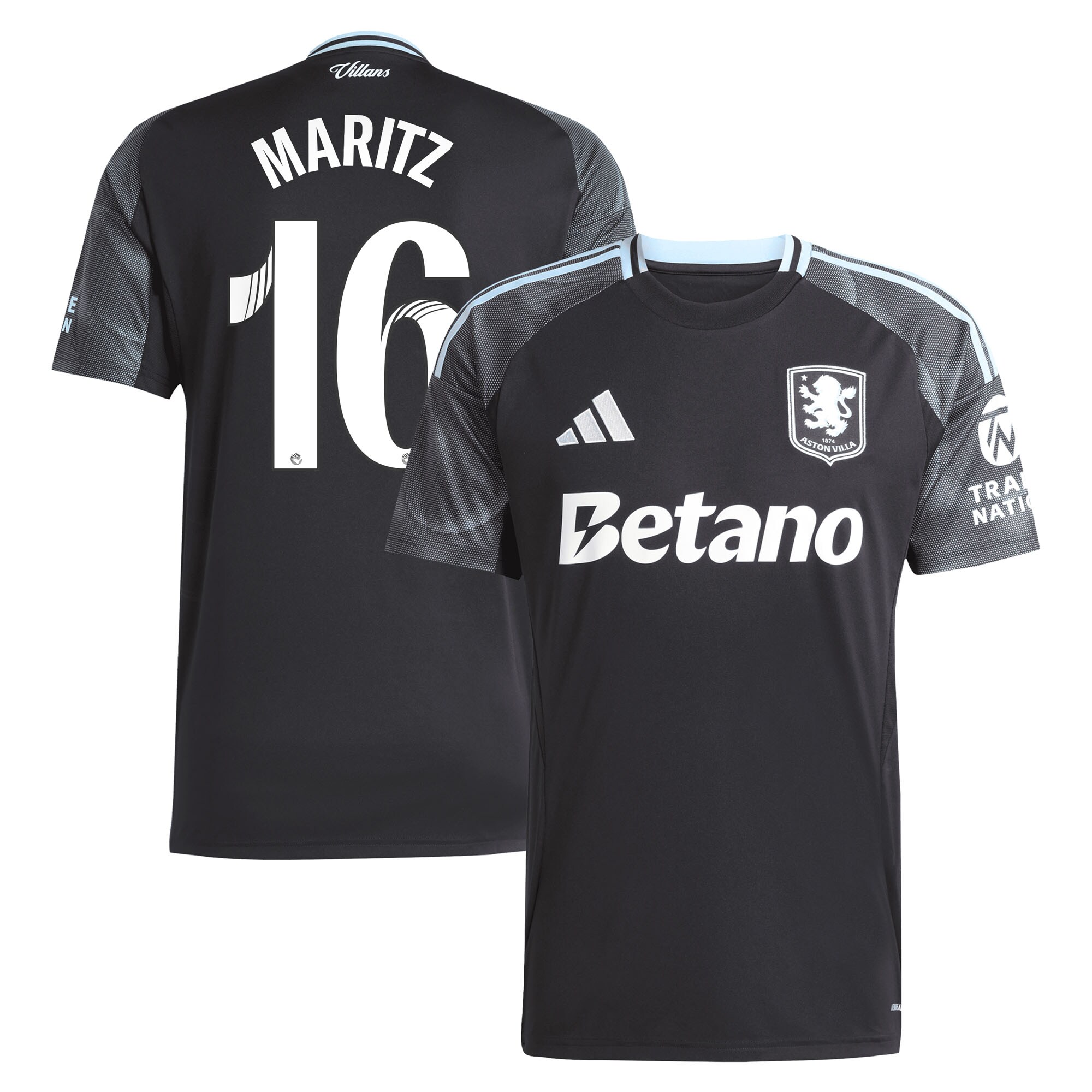 aston villa adidas wsl away shirt 2025-26 with maritz 16 printing Collection | Official Aston Villa Kits for Fans