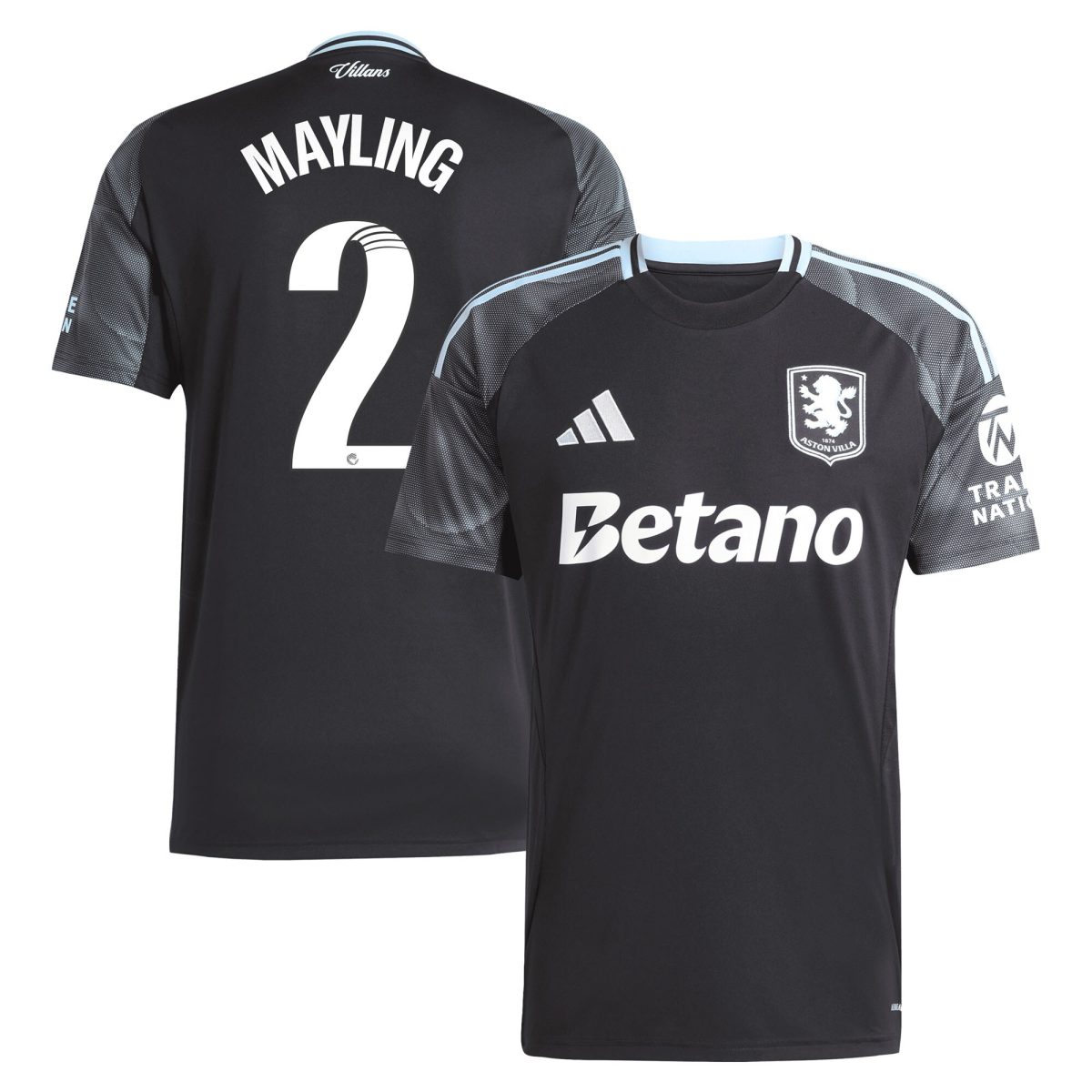 aston villa adidas wsl away shirt 2025-26 with mayling 2 printing Collection | Official Aston Villa Kits for Fans
