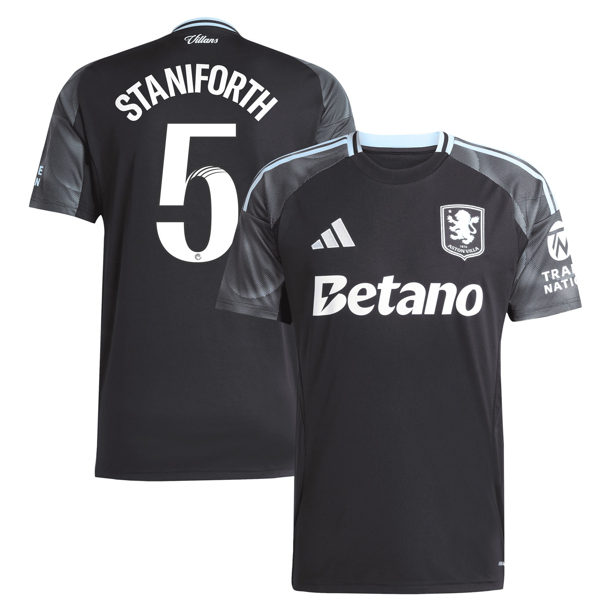 aston villa adidas wsl away shirt 2025-26 with staniforth 5 printing Collection | Official Aston Villa Kits for Fans