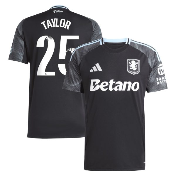 aston villa adidas wsl away shirt 2025-26 with taylor 25 printing Collection | Official Aston Villa Kits for Fans