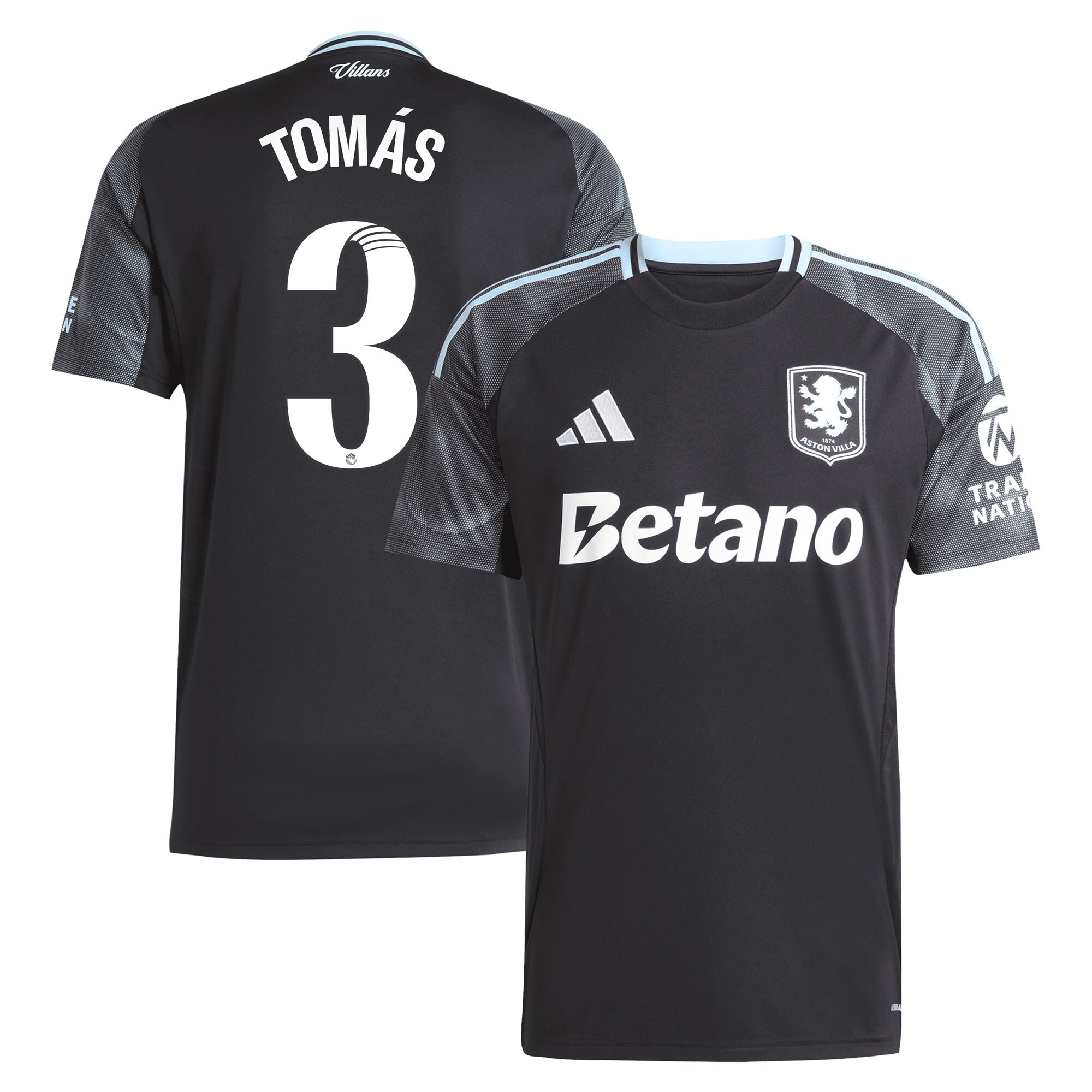 aston villa adidas wsl away shirt 2025-26 with tomás 3 printing Collection | Official Aston Villa Kits for Fans